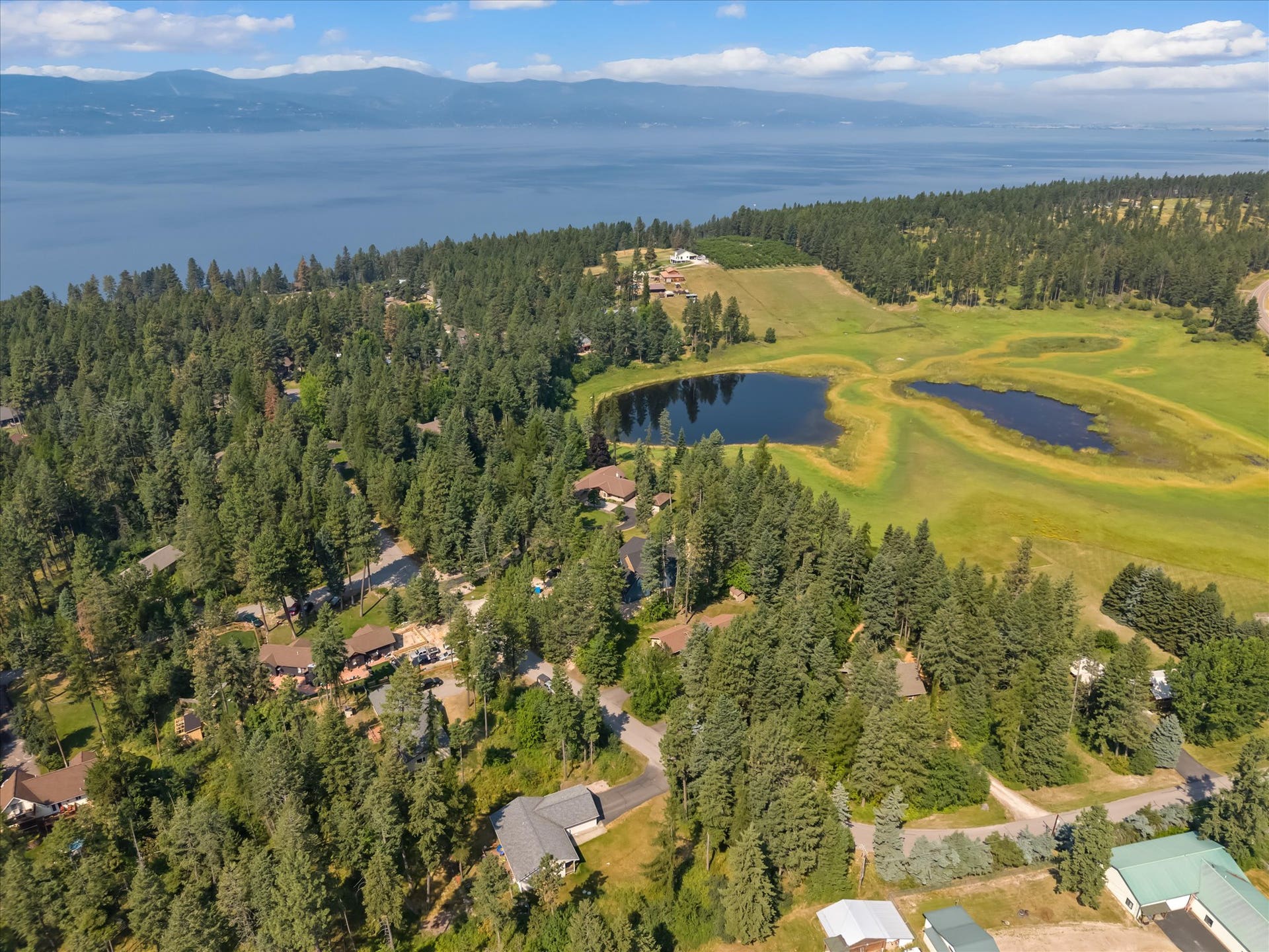33542 Westview Drive, Bigfork, MT 59911 Aerial view showcasing the proximity to Potato Lake andFlathead Lake