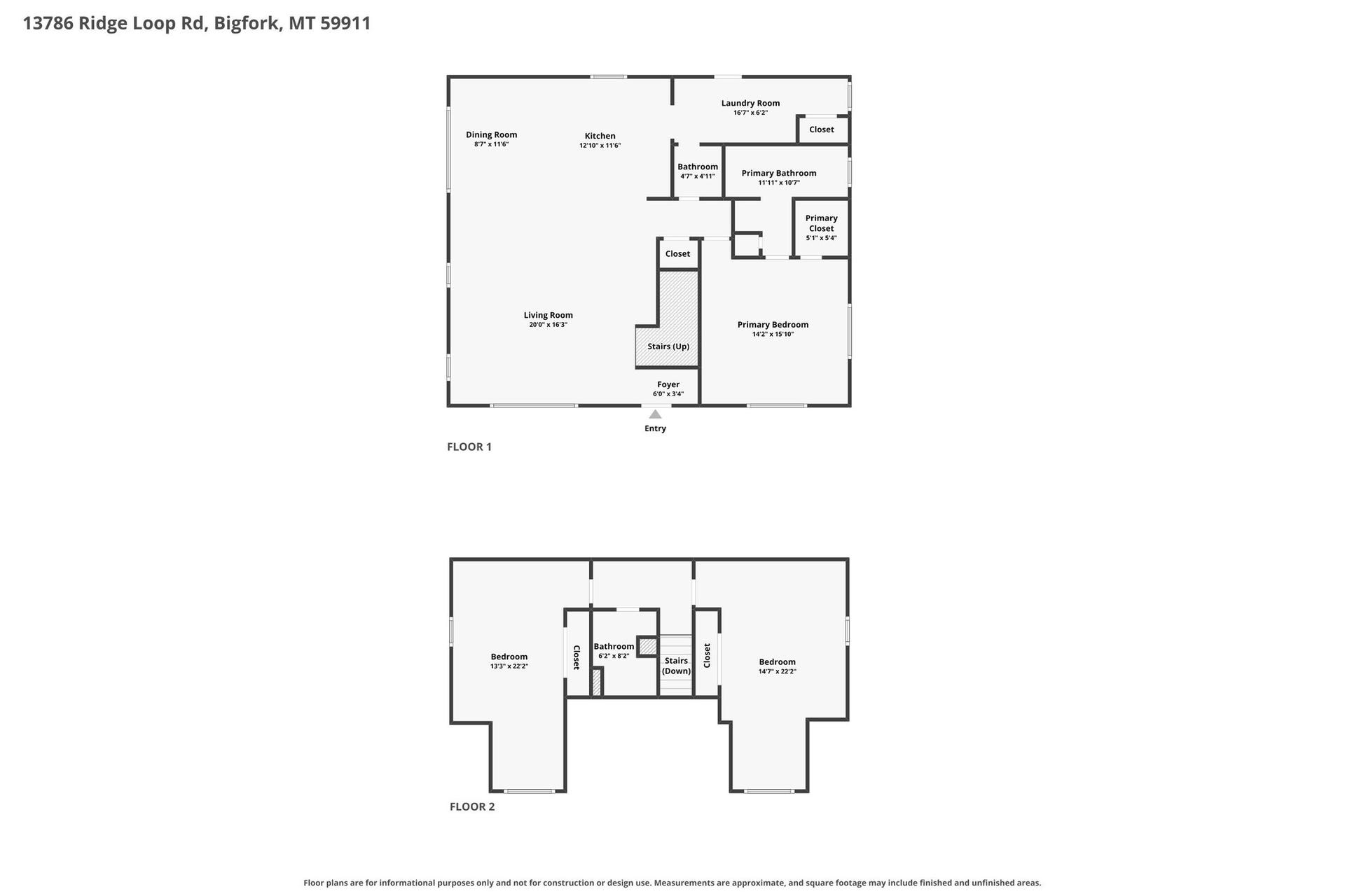 13786 Ridge Loop Road, Bigfork, MT 59911 Floor Plan - Combined