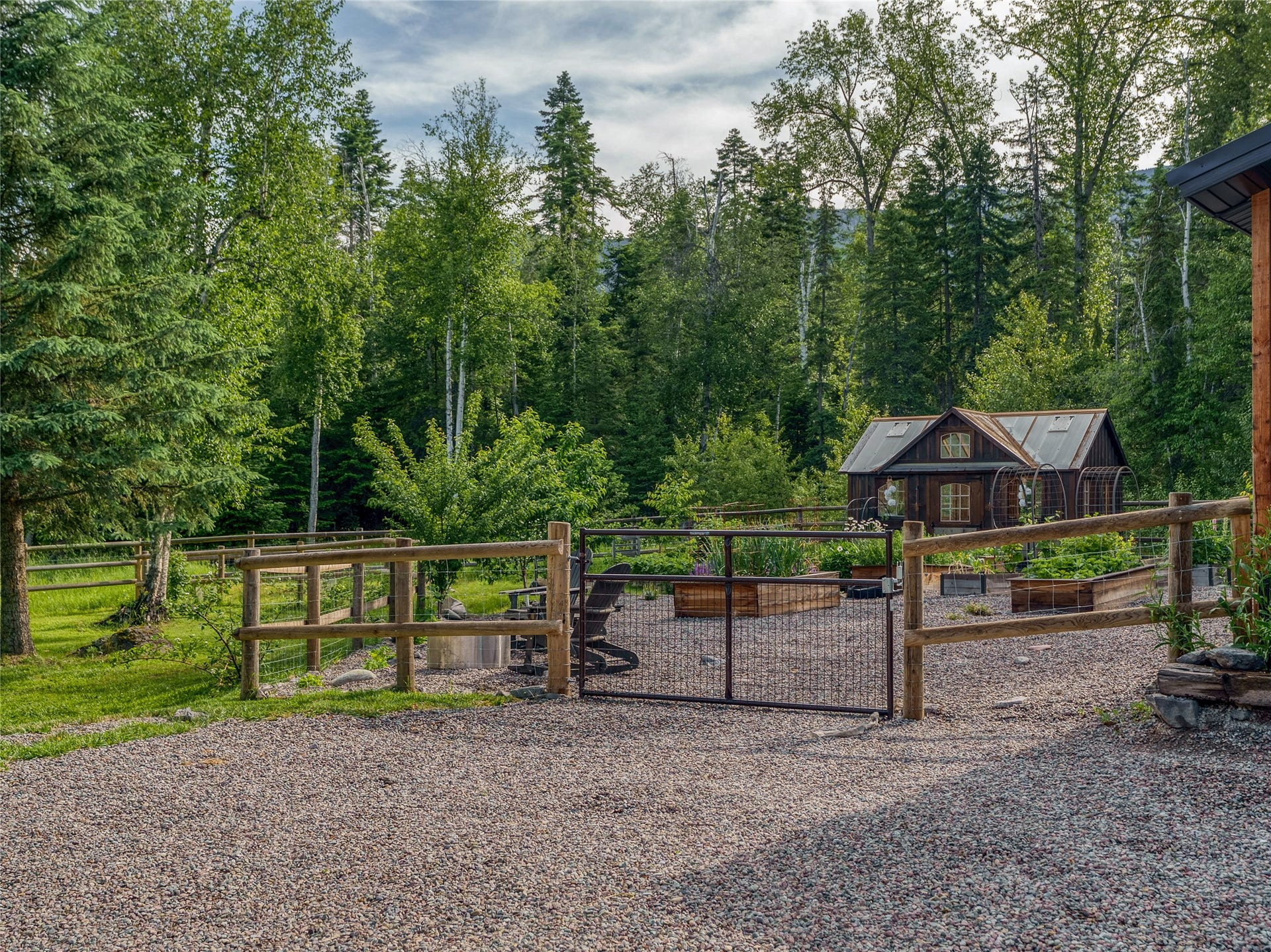 28012 Meadow Creek Road, Bigfork, MT 59911 Fenced area for gardening and greenhouse