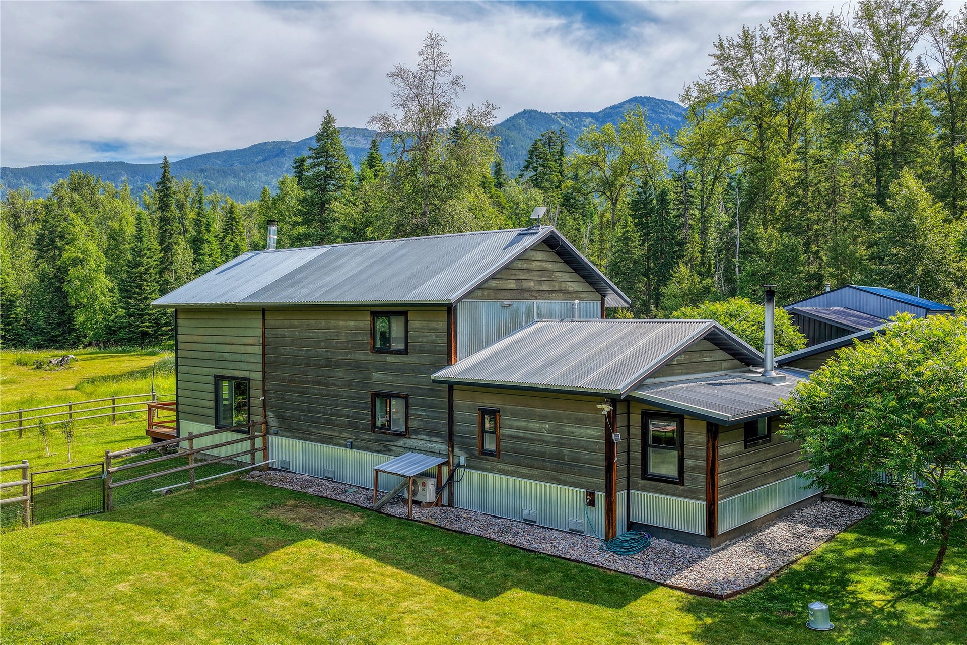 28012 Meadow Creek Road, Bigfork, MT 59911 Rear view of home