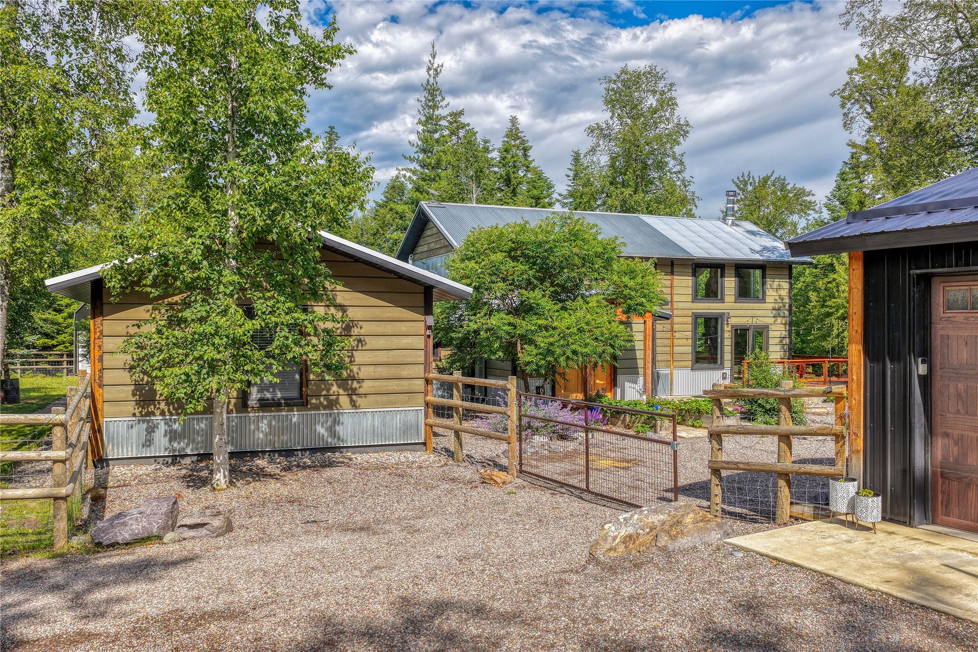 28012 Meadow Creek Road, Bigfork, MT 59911 Entrance from Meadow Creek Road.