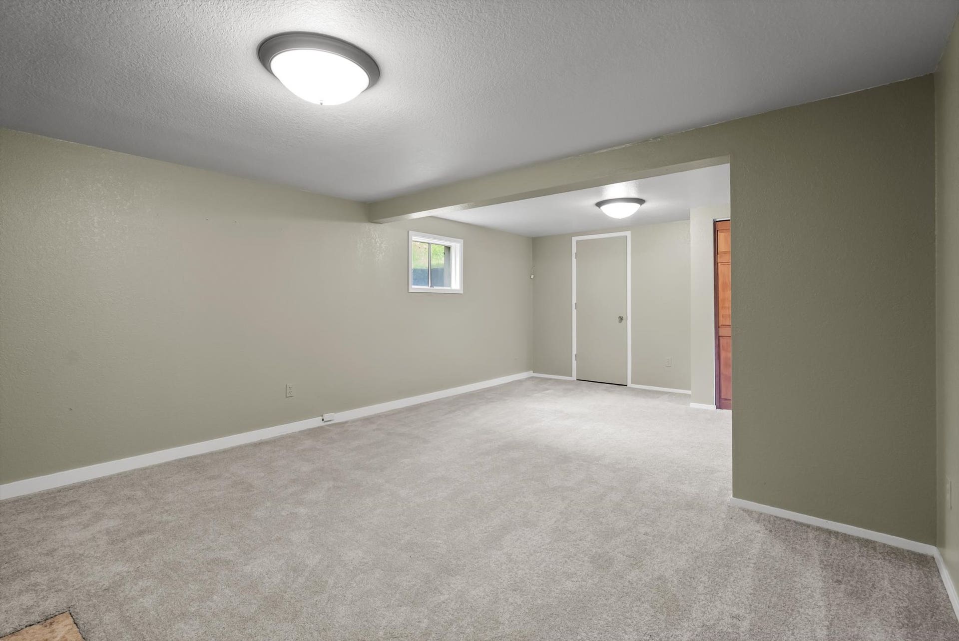 300 Peaceful Drive, Bigfork, MT 59911 Spacious room featuring neutral carpeting, light-toned wall paint, and white trim