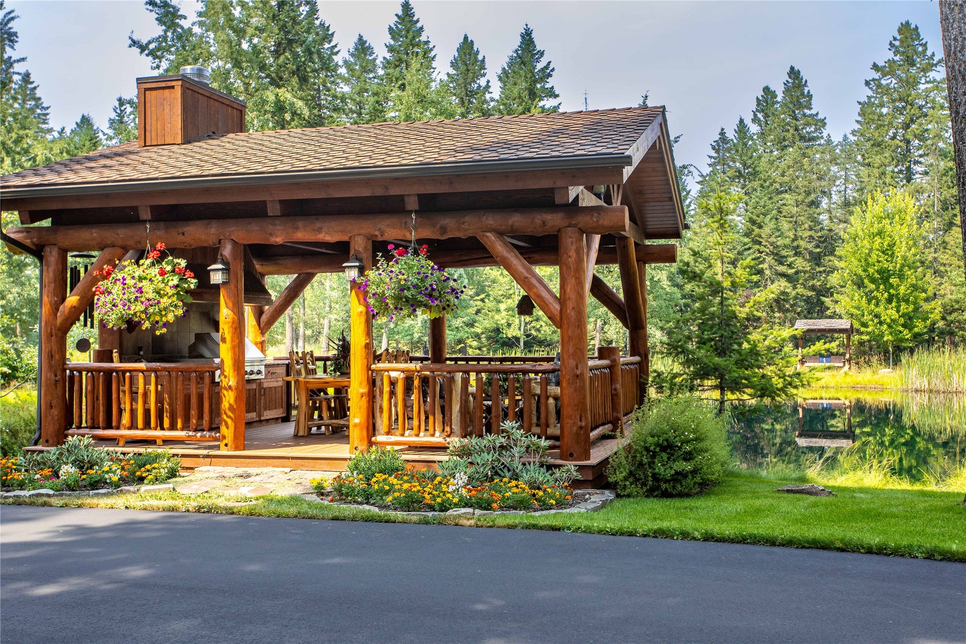 12890 Carney Ranch Road, Bigfork, MT 59911 The pond pavillion
