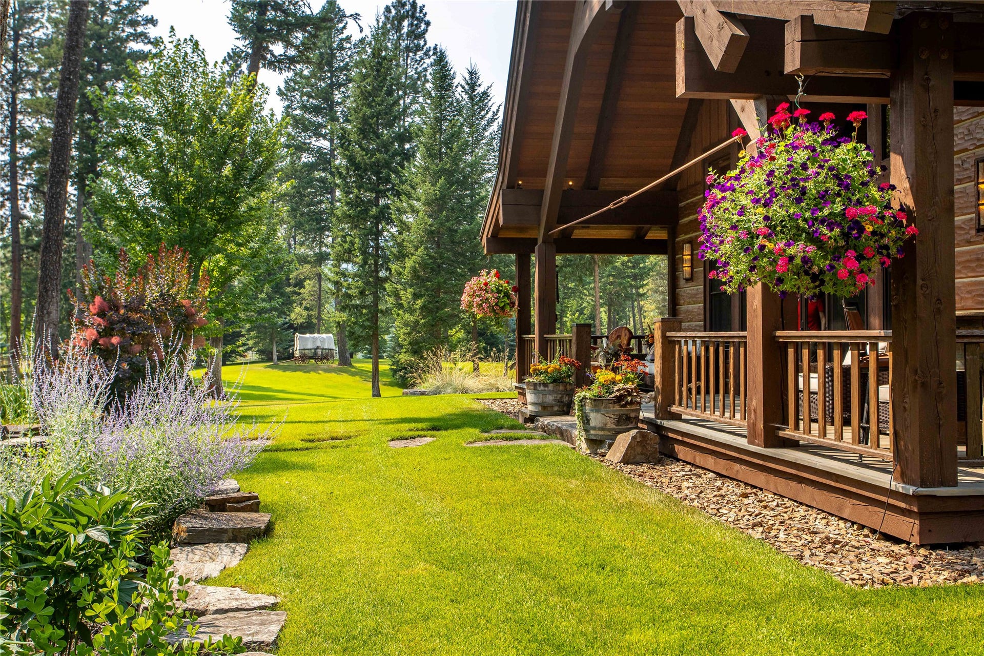 12890 Carney Ranch Road, Bigfork, MT 59911 The covered front porch