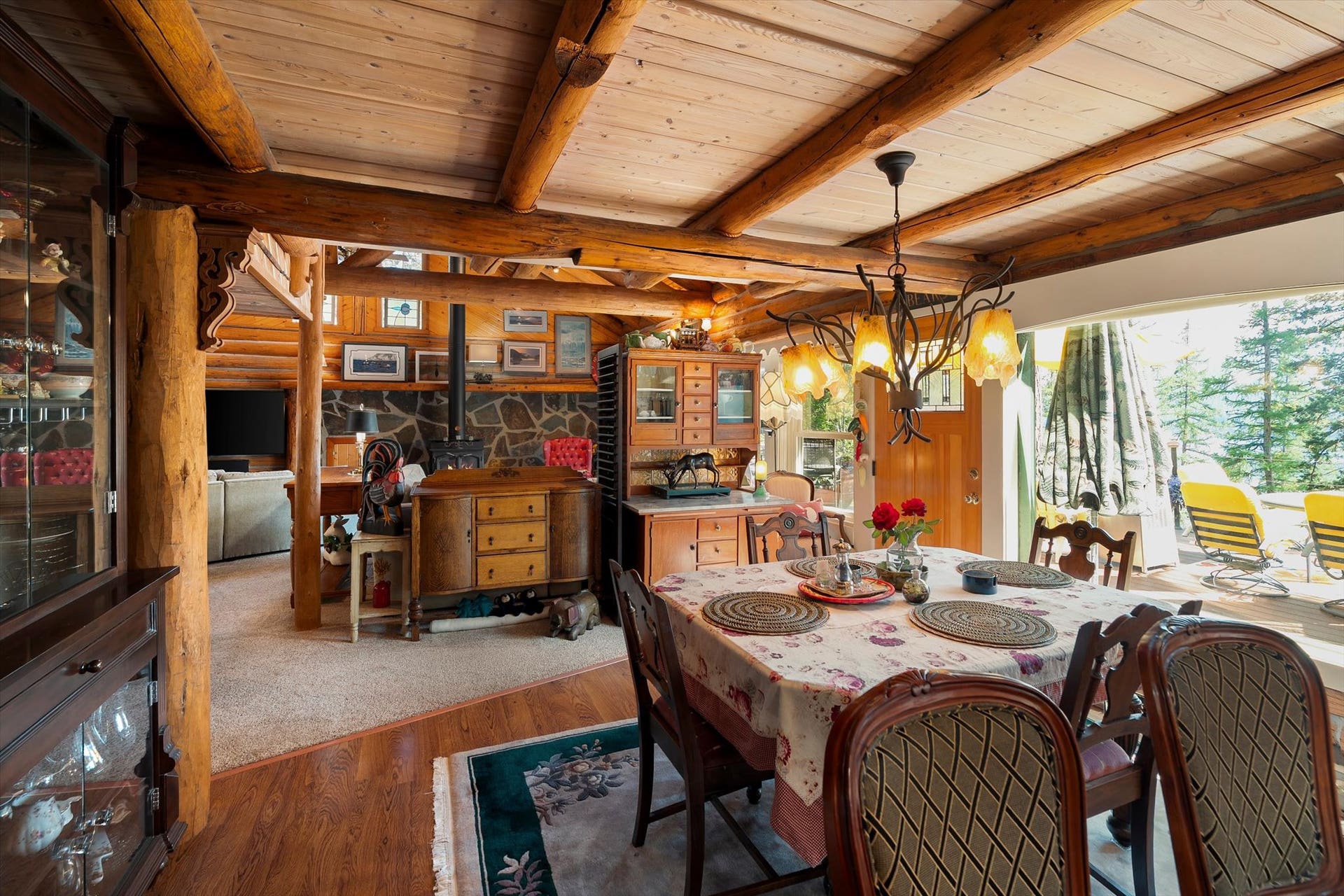 14259 Sunburst Drive, Bigfork, MT 59911 view to dining area