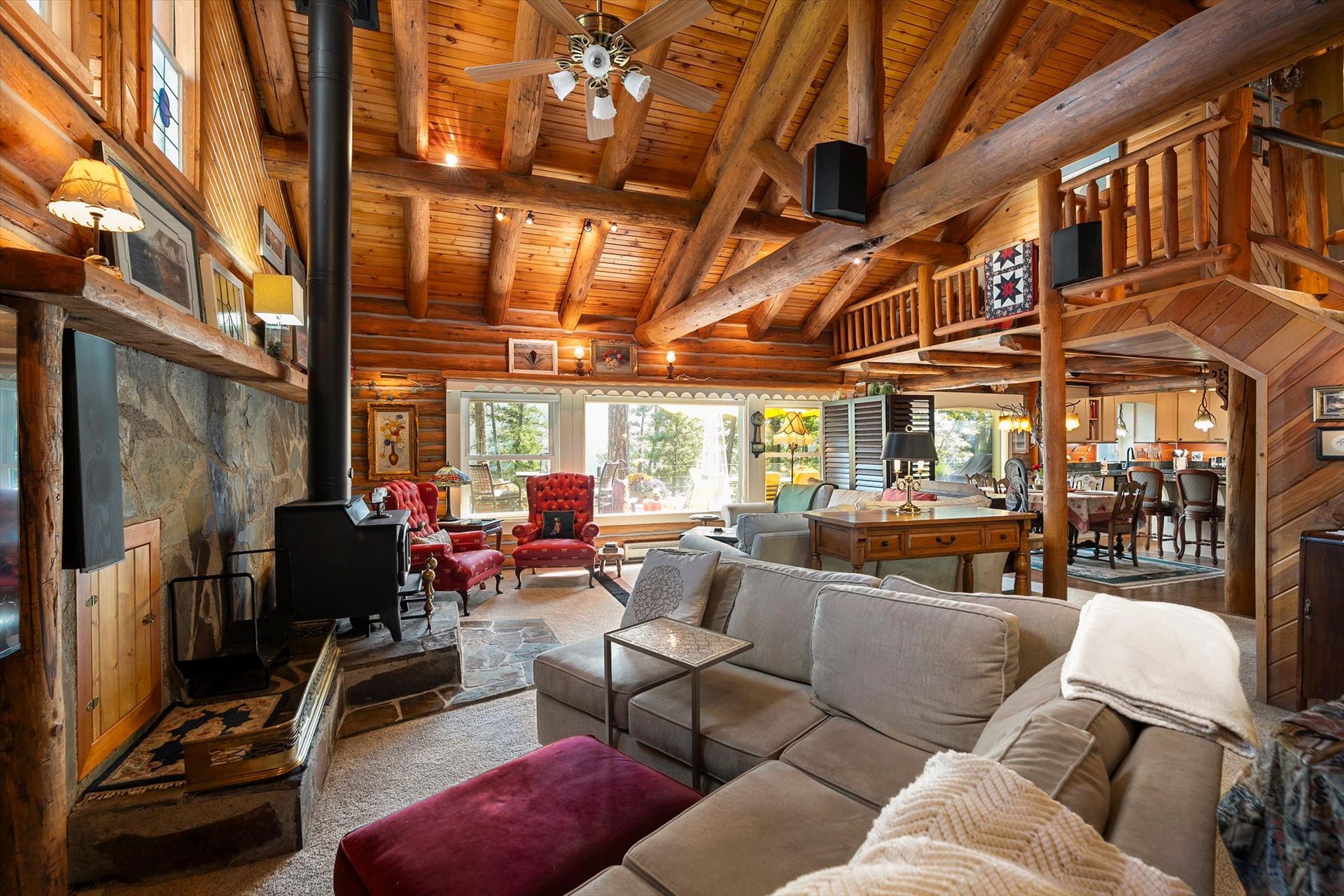 14259 Sunburst Drive, Bigfork, MT 59911 view to loft