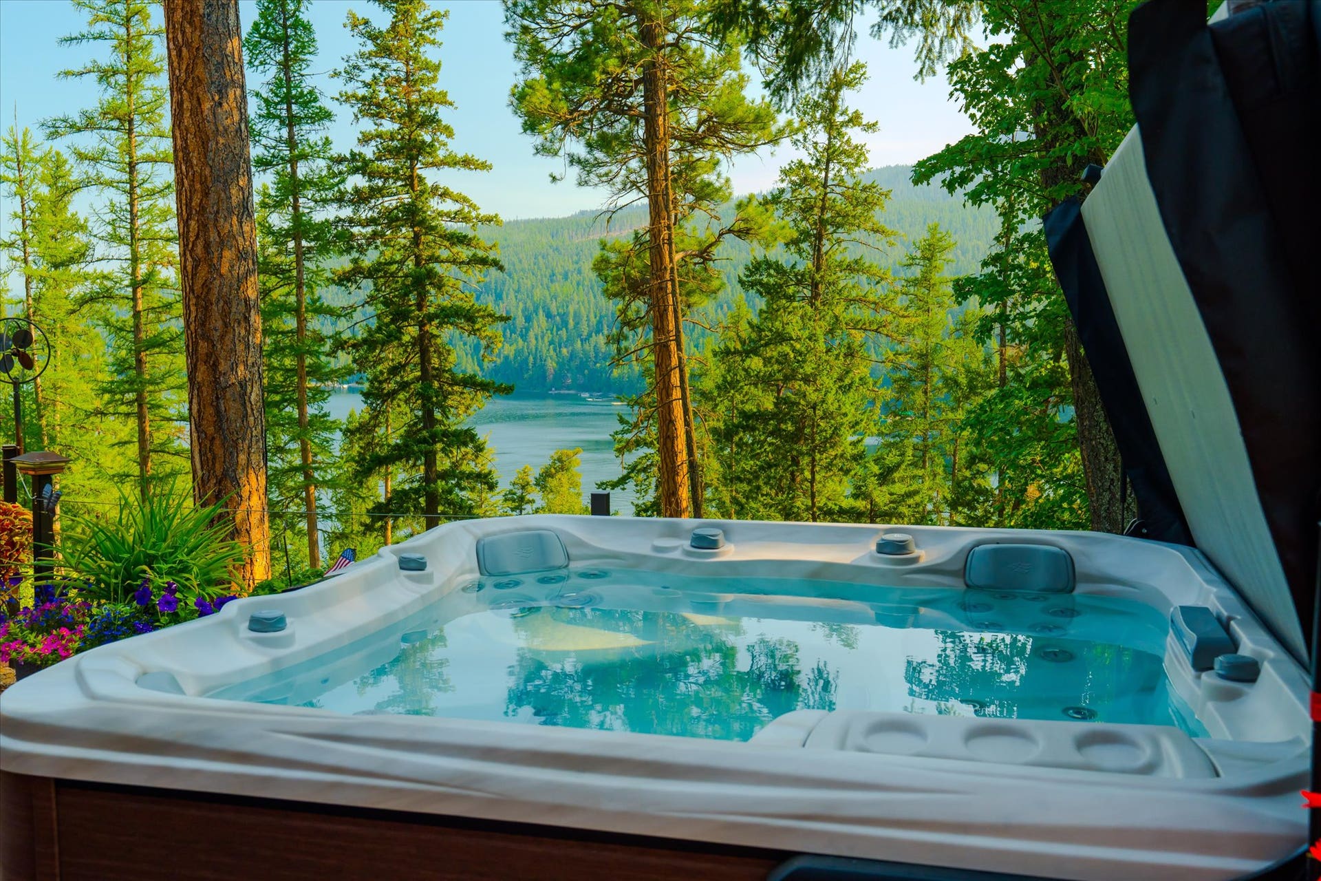 14259 Sunburst Drive, Bigfork, MT 59911 view from the hot tub