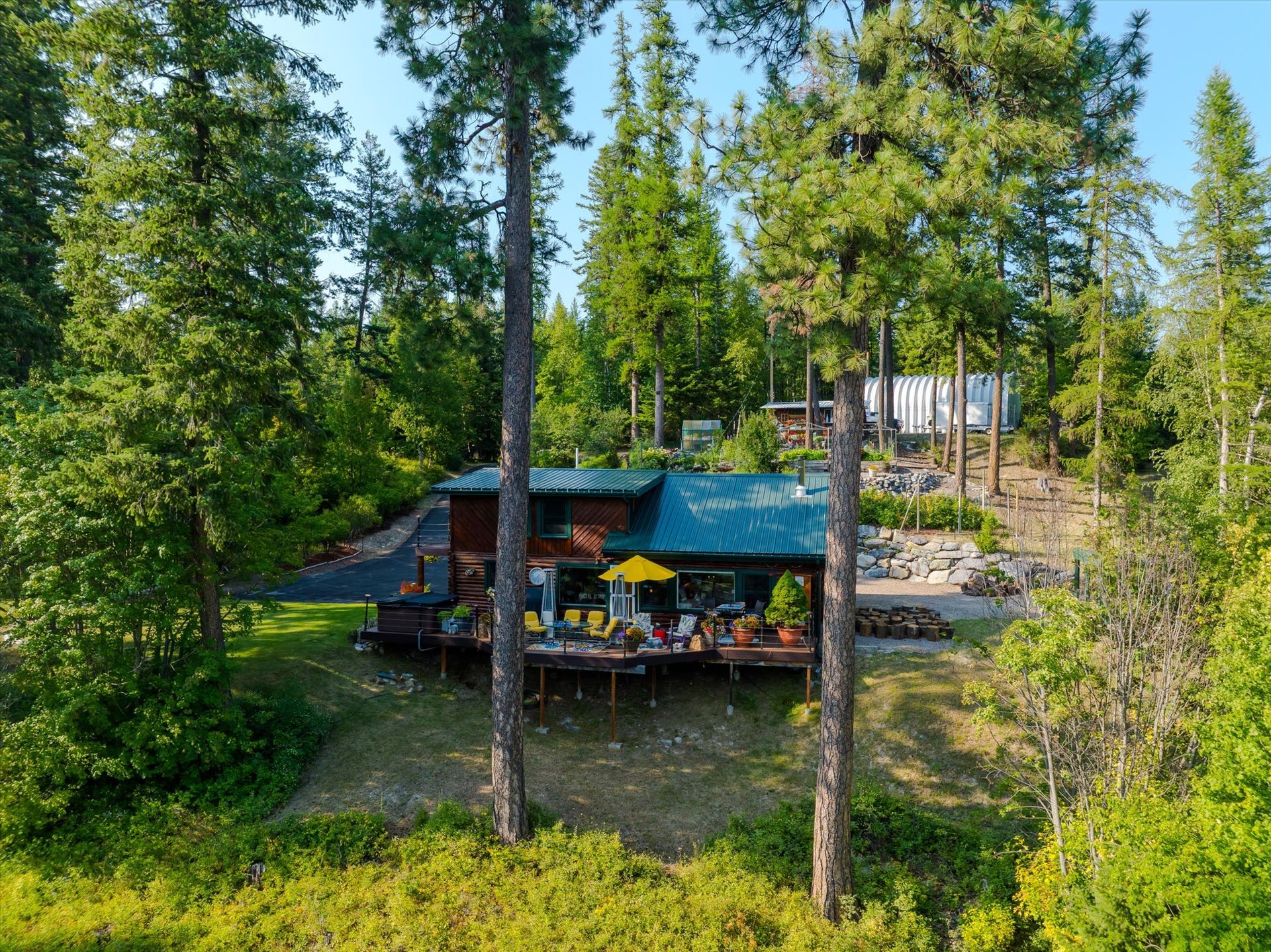 14259 Sunburst Drive, Bigfork, MT 59911 view to garden and shop