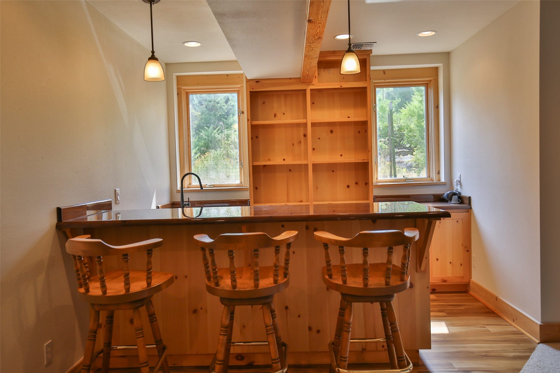 Lower level wet bar