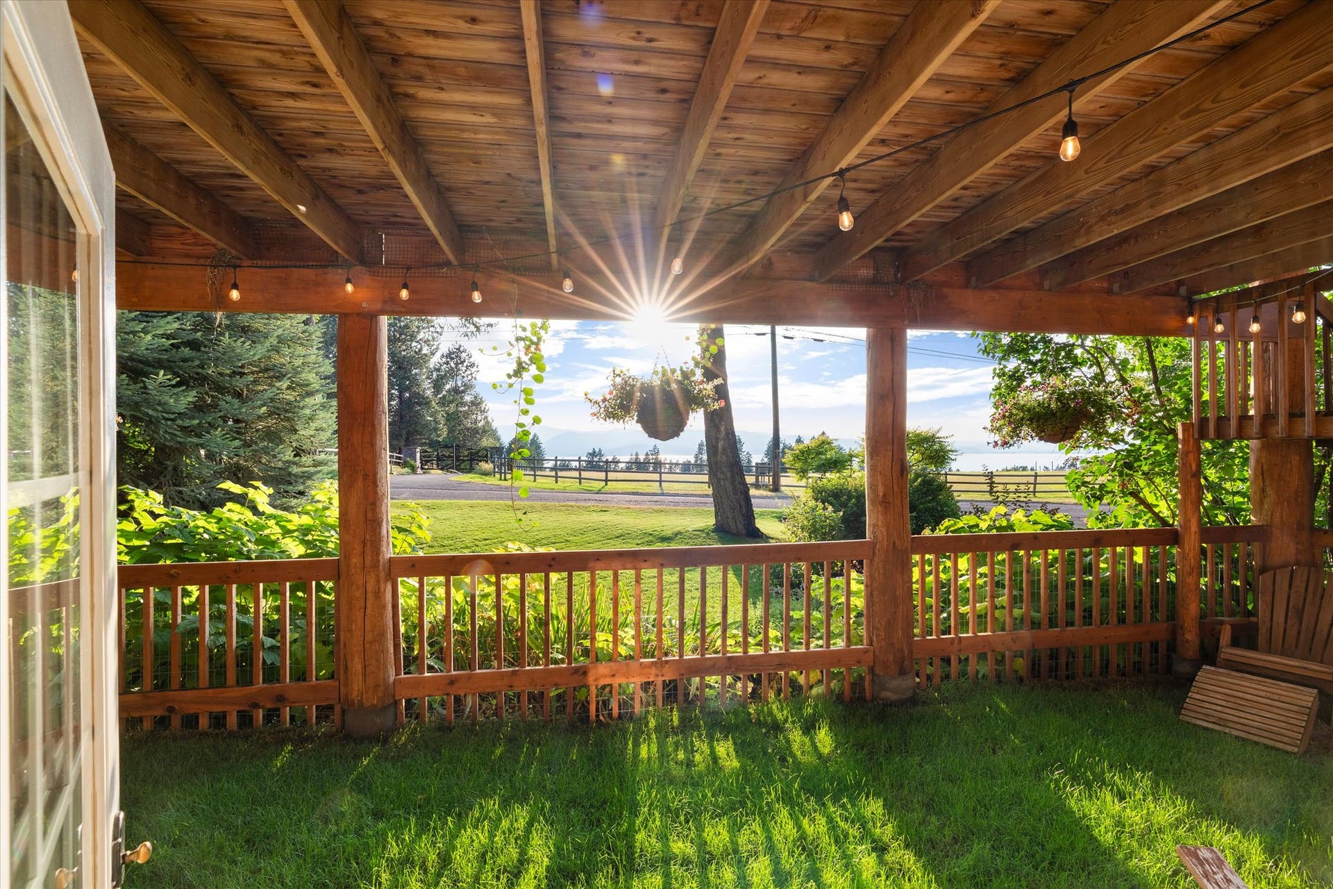 165 Sylvan Drive, Bigfork, MT 59911 Bedroom #1 - Primary - Private yard off bedroom French doors - 165 Sylvan Drive - Bigfork, MT 59911
