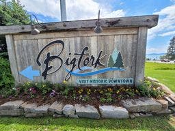 8575 Mt Hwy 35, #11, Bigfork, MT 59911 The Bigfork Sign and Flathead lake.