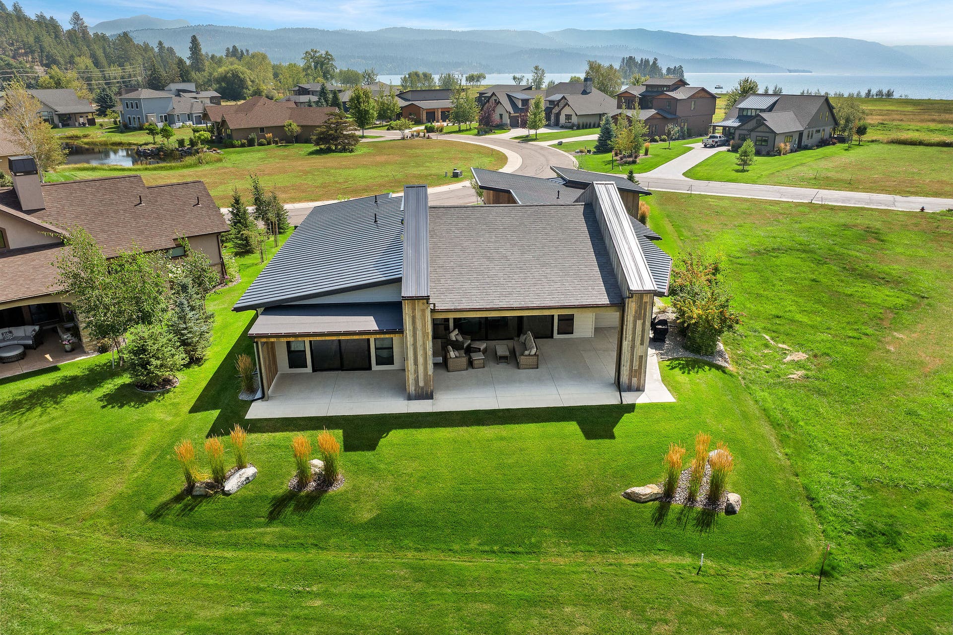 1283 Lake Pointe Drive, Bigfork, MT 59911 Aerial view of backyard