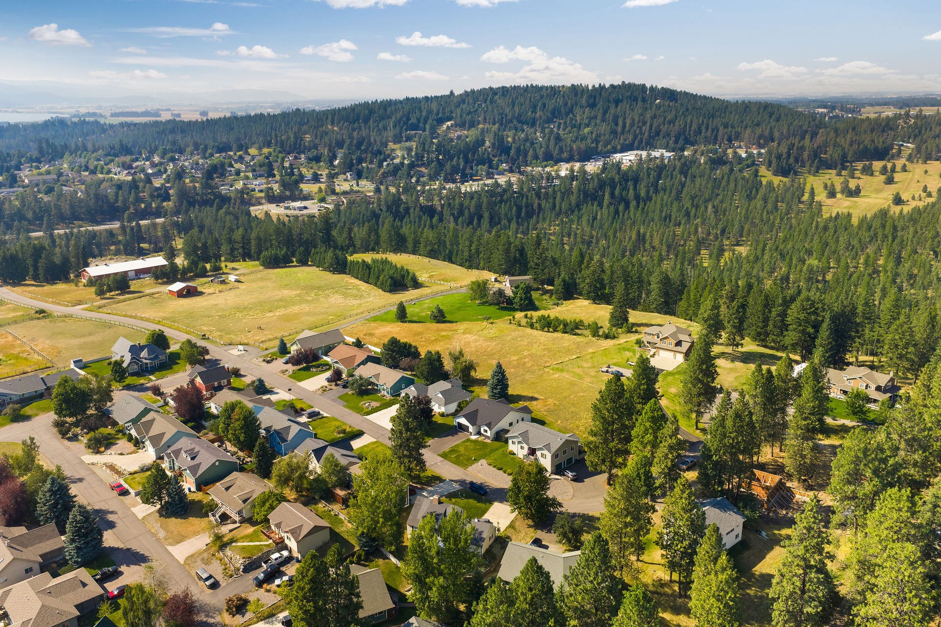 221 Stage Ridge Road, Bigfork, MT 59911 Aerial of Stage Ridge neighborhood