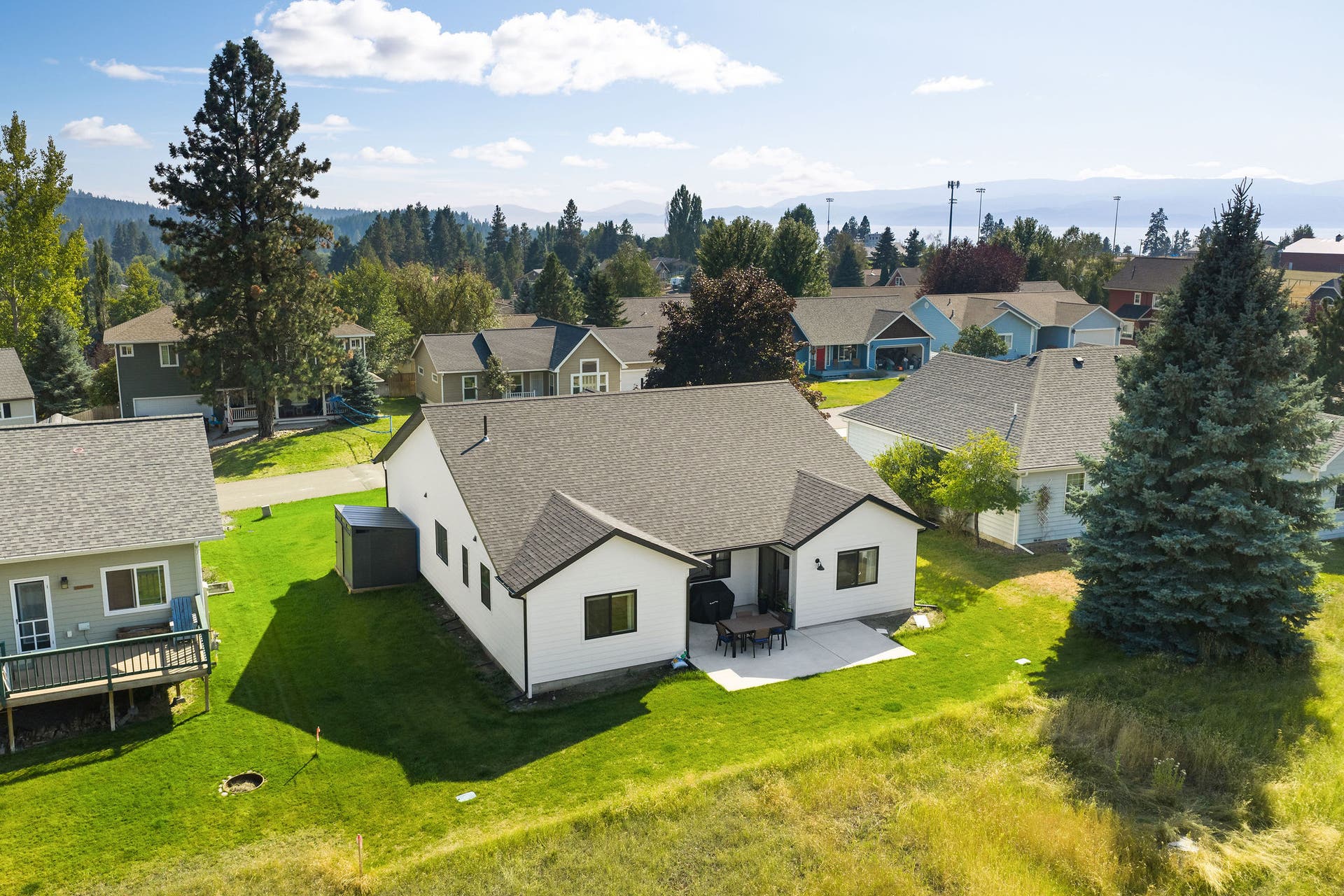 221 Stage Ridge Road, Bigfork, MT 59911 Aerial view of back of house