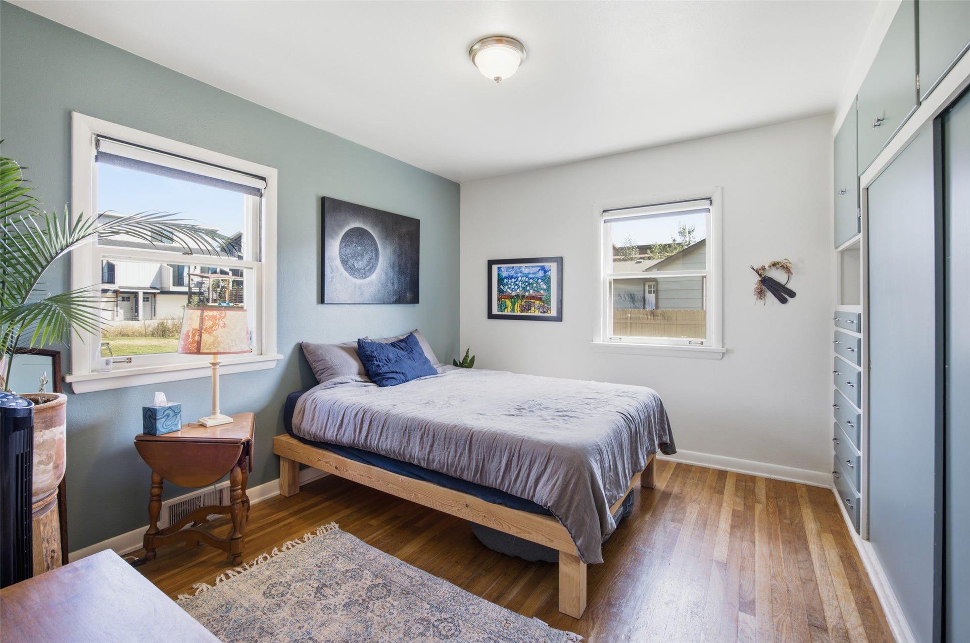 Hardwood flooring with a natural finish
