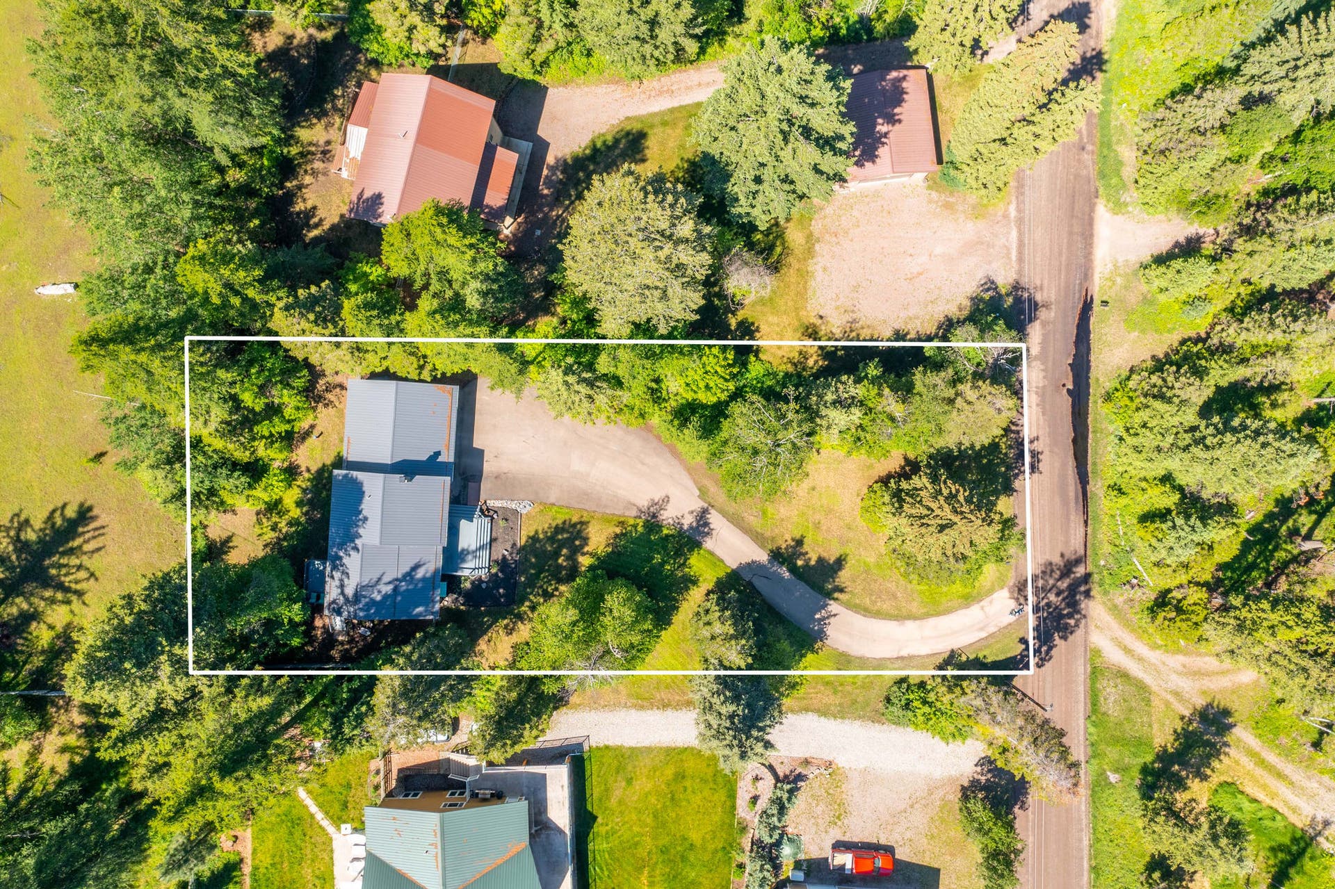130 Alpine Drive, Bigfork, MT 59911 Lines are for reference only. Not a legal representation of actual property lines.
