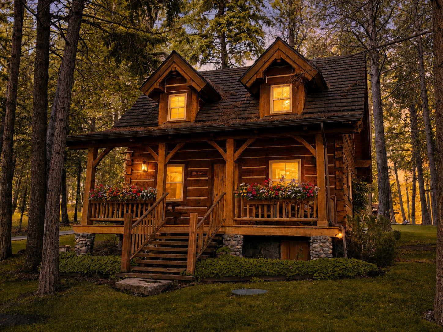 13518 Sylvan Drive, Bigfork, MT 59911 Elk Cabin, featured in Log Home Living Magazine