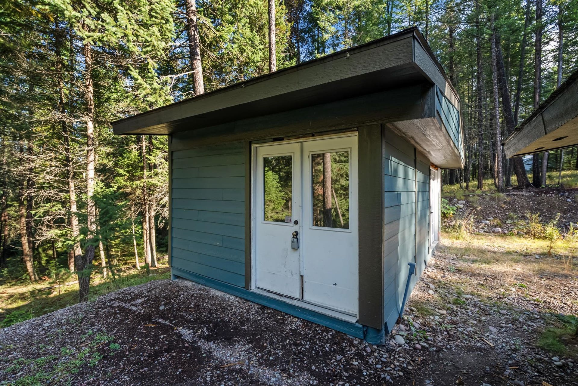 Exterior storage space for your tools and toys.