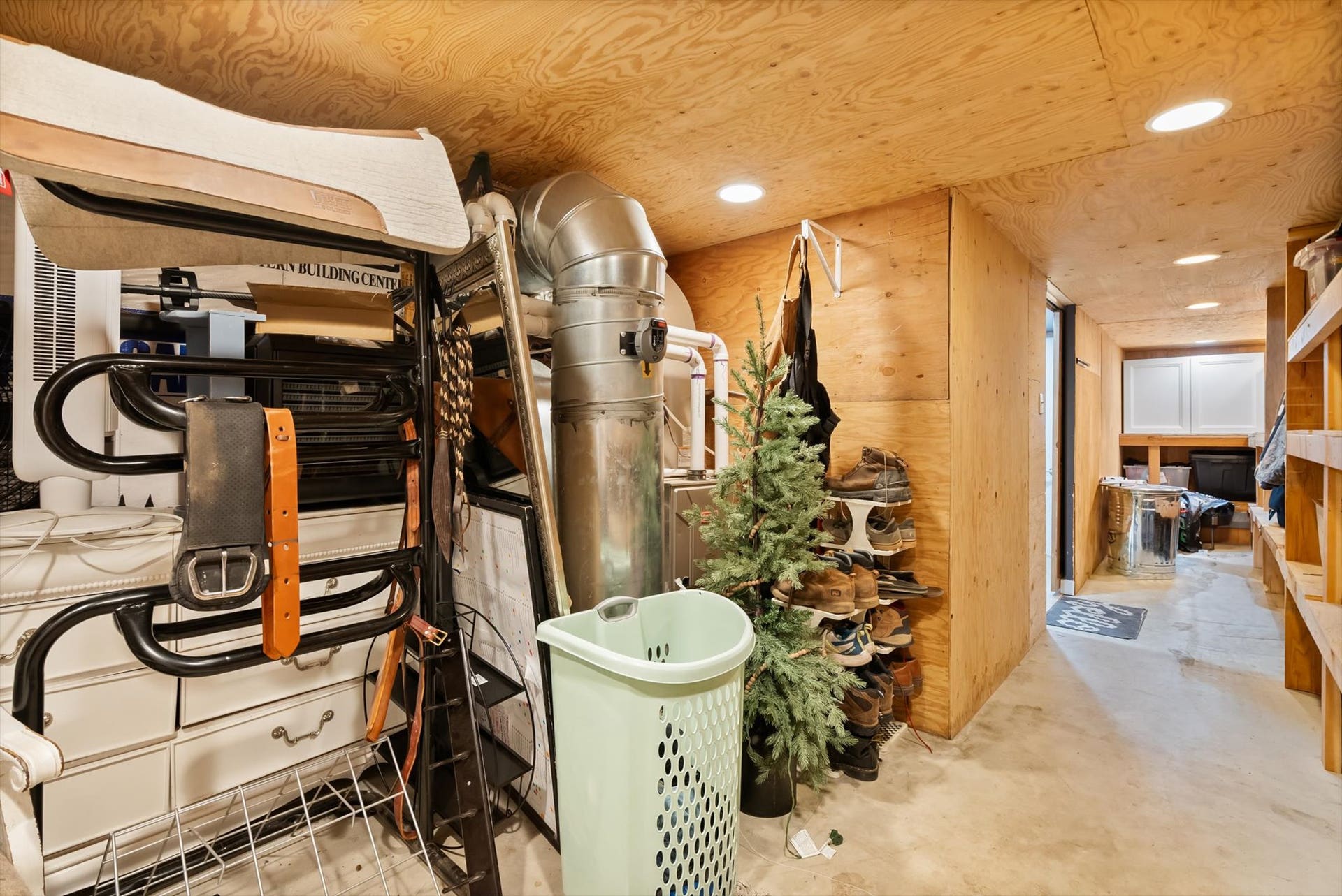 Ample dedicated storage room inside the home ensures plenty of space for seasonal equipment, recreational gear, pantry overflow, and household supplies.