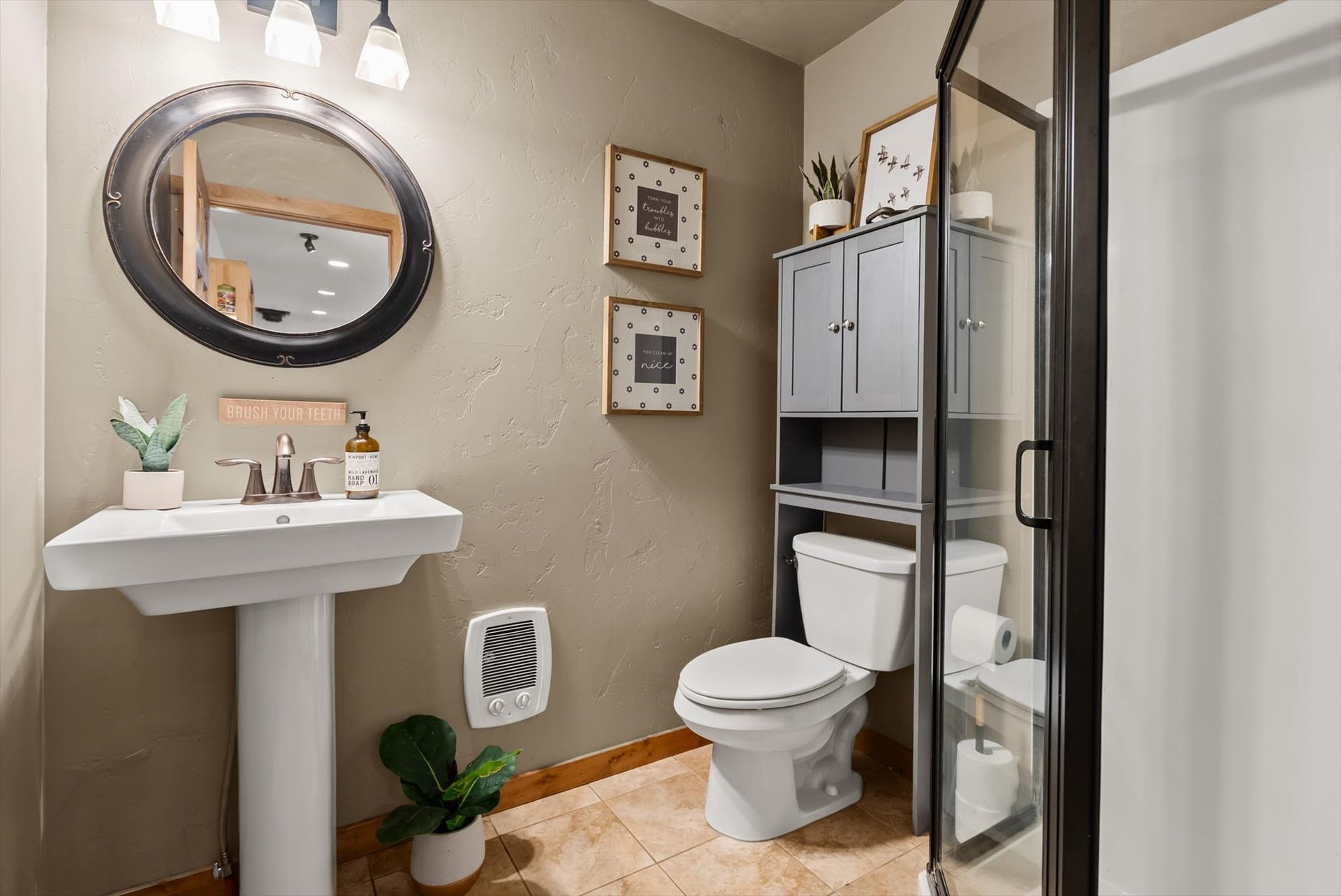 Additional bathroom with shower.