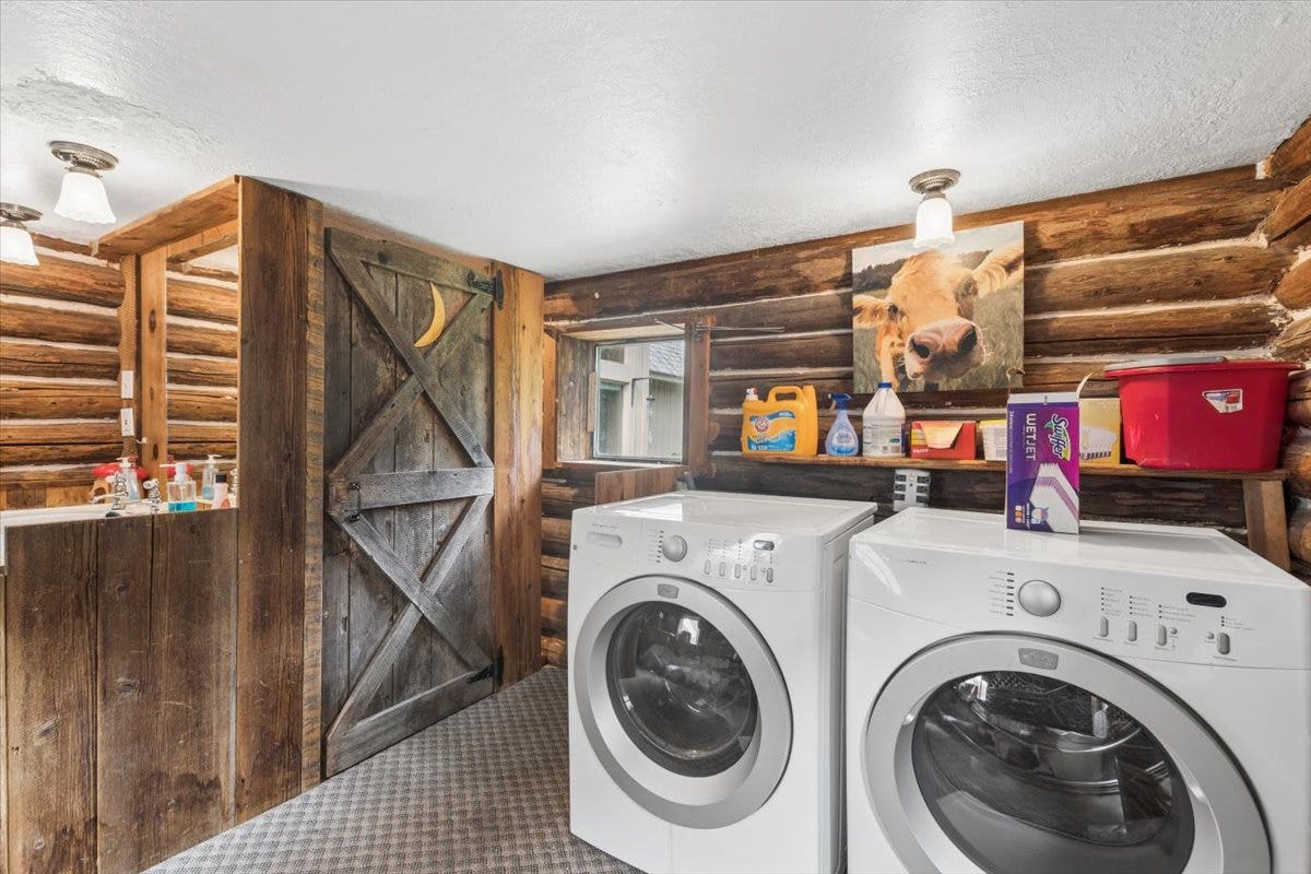 59 Ranchetts Lane, Bigfork, MT 59911 Laundry and bathroom- Low ceilings