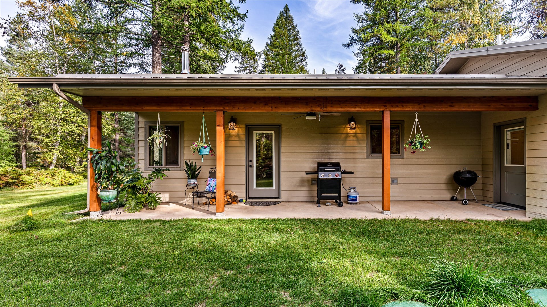 582 Ferndale Drive, Bigfork, MT 59911 Side Yard and Patio