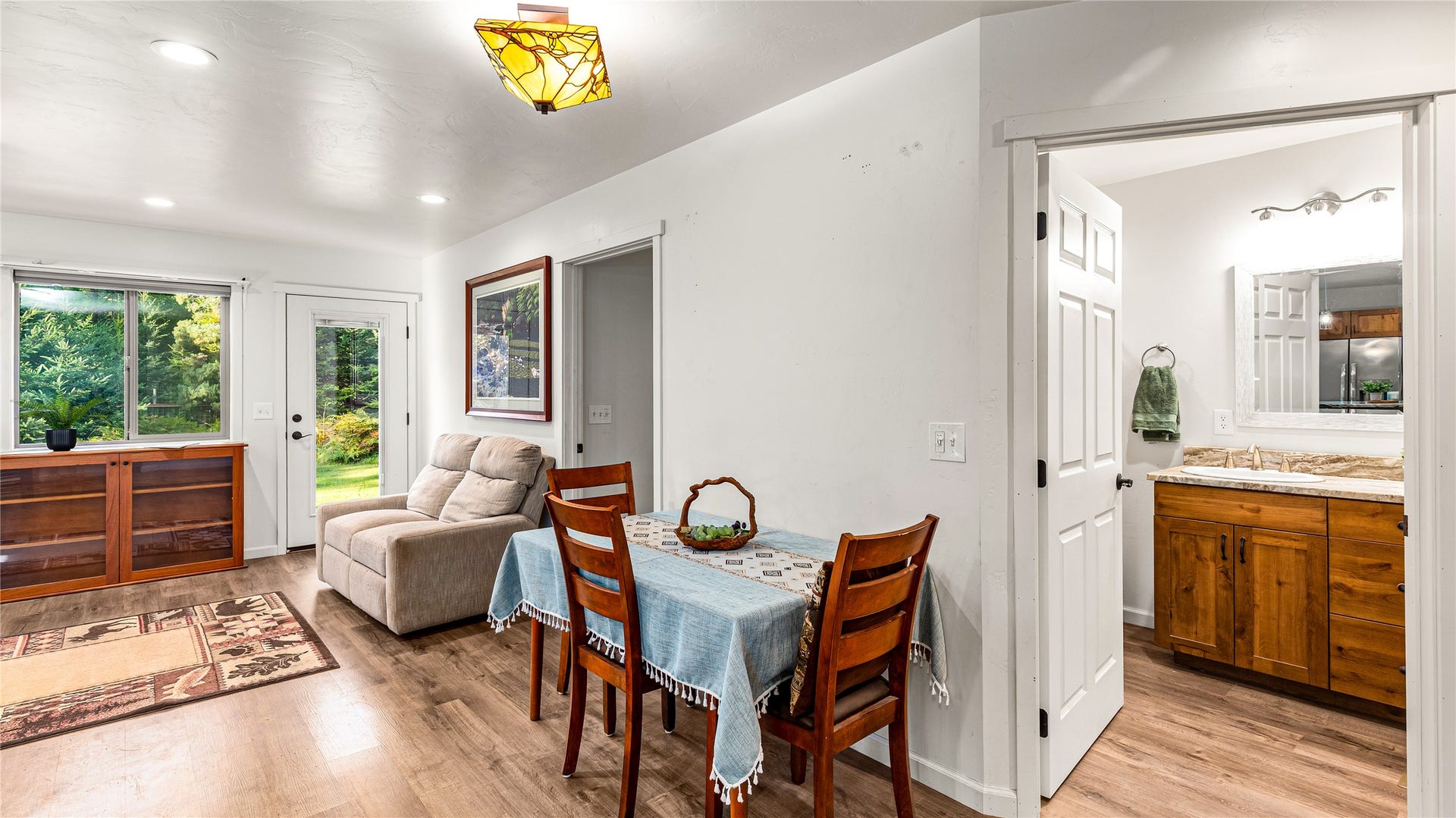 582 Ferndale Drive, Bigfork, MT 59911 Dining Area and Main Bath