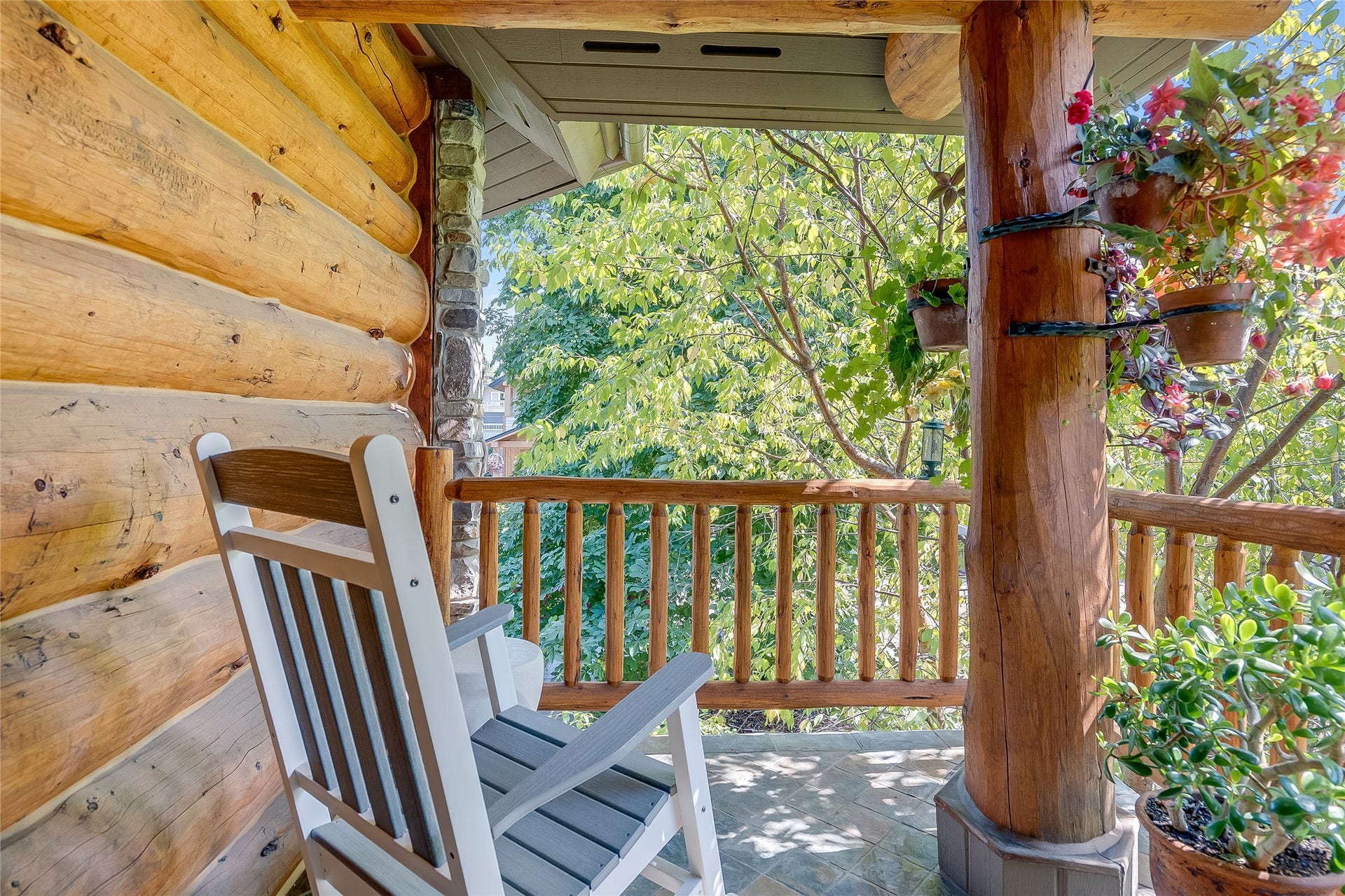 30 Washington Avenue, Whitefish, MT 59937 Covered patio off upper level living room.