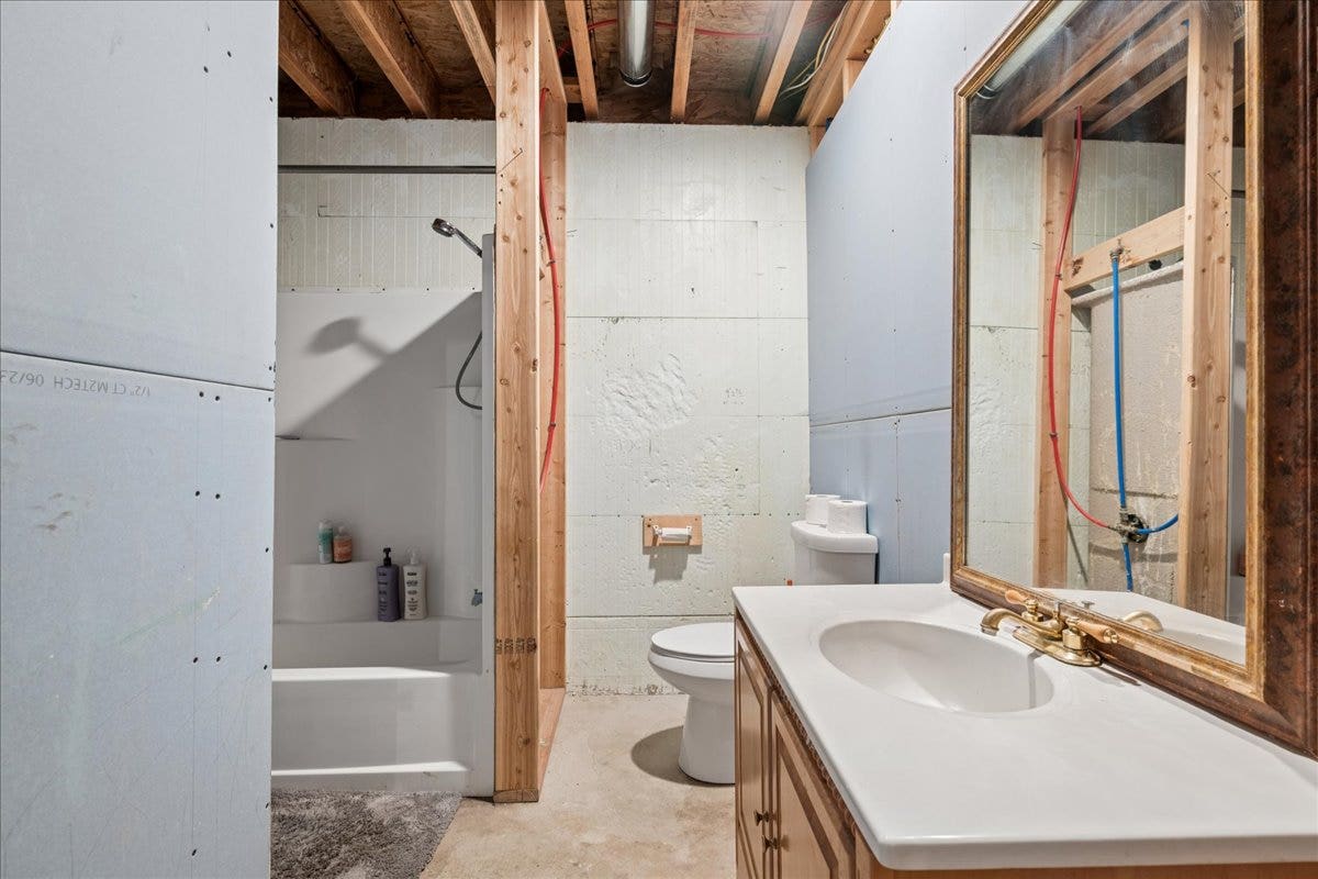 448 Cloud Creek Road, Somers, MT 59932 Unfinished Basement Bathroom