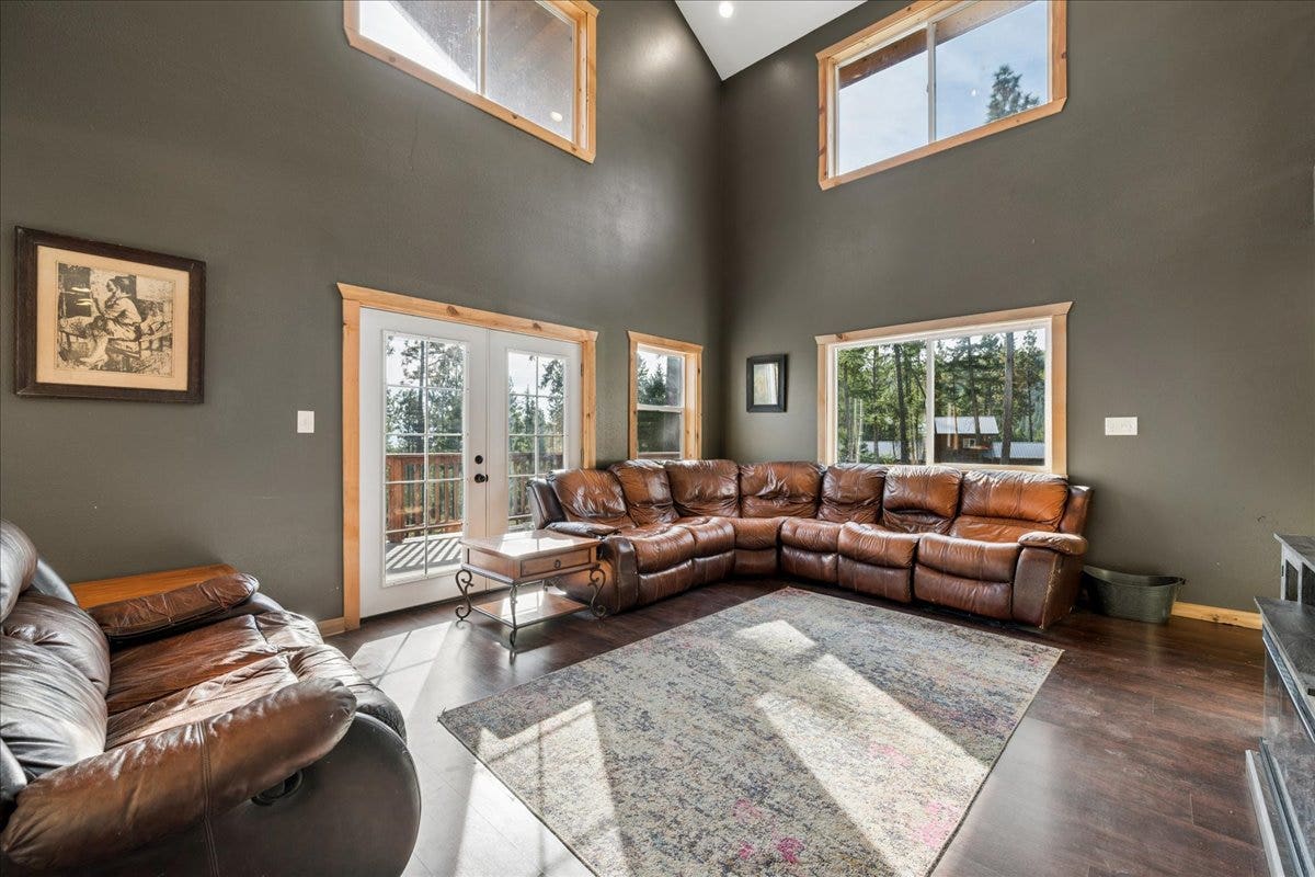448 Cloud Creek Road, Somers, MT 59932 Living Room Space w/ Vaulted Ceilings