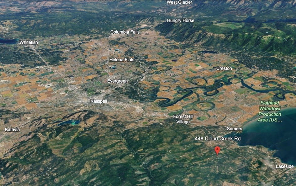 448 Cloud Creek Road, Somers, MT 59932 Google Earth 2