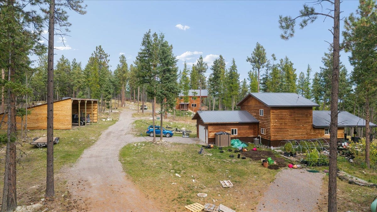 448 Cloud Creek Road, Somers, MT 59932 Aerial 2 Homes + Pole Barn + Amazing Lake Views