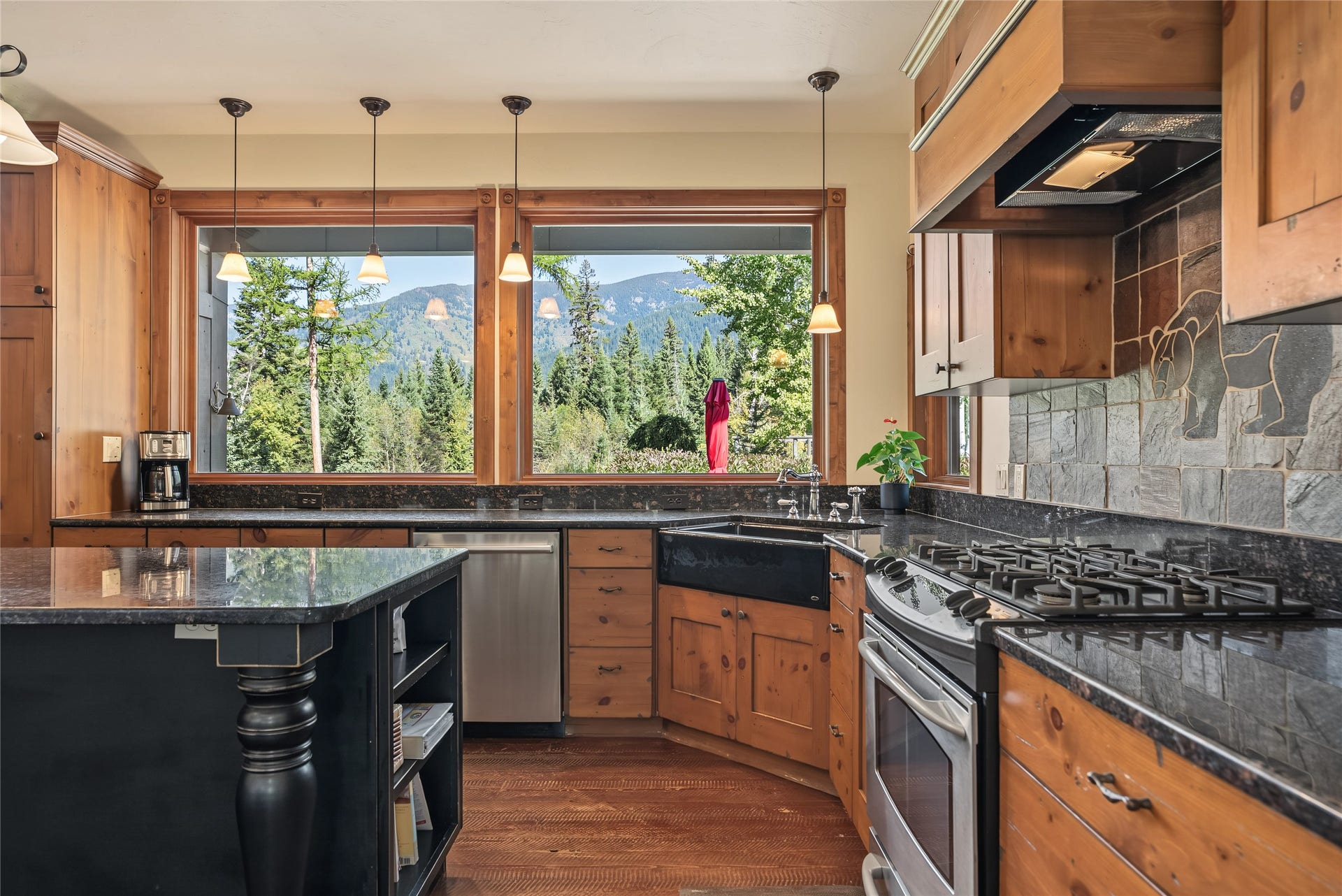 622 Wild Swan Trail, Bigfork, MT 59911 Kitchen has beautiful views