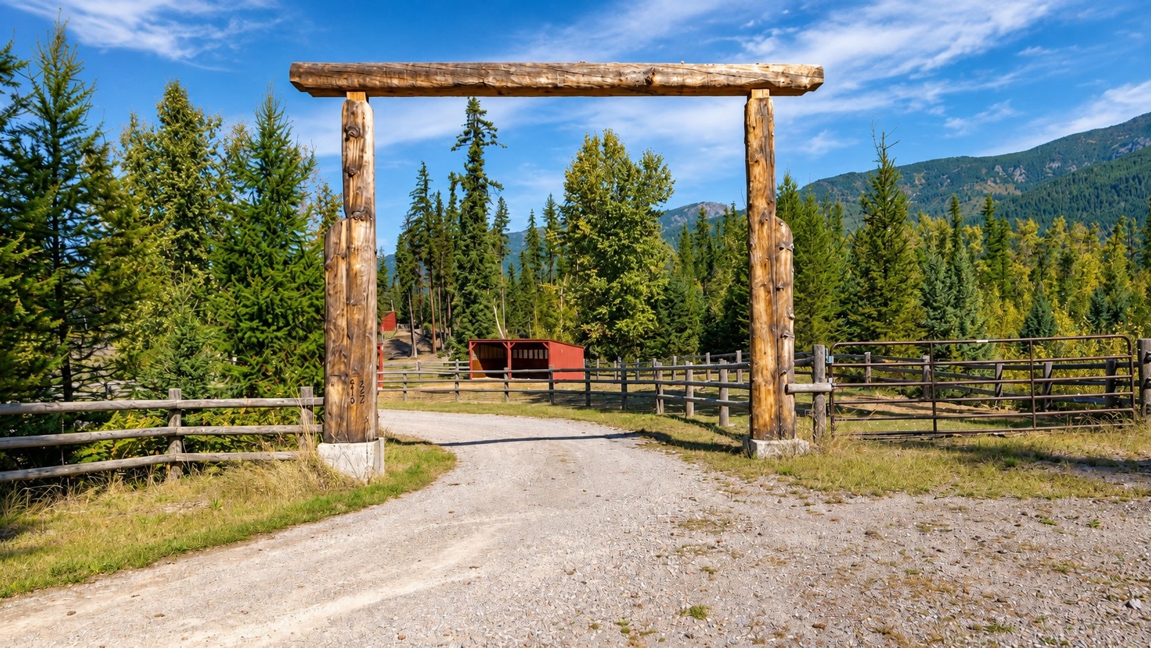 622 Wild Swan Trail, Bigfork, MT 59911 Entrance to the 20 acre estate