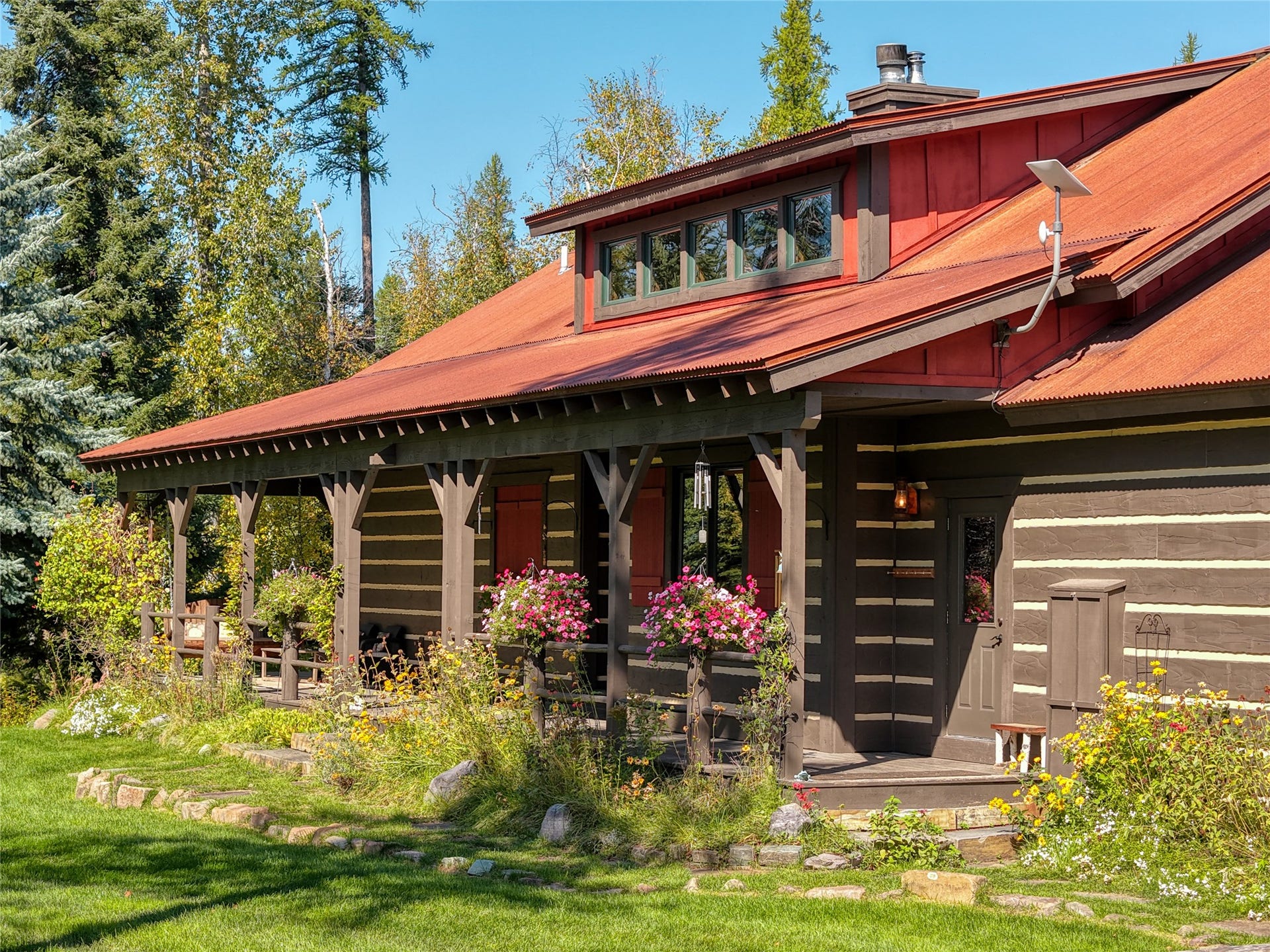622 Wild Swan Trail, Bigfork, MT 59911 Main home landscaped and underground sprinklers