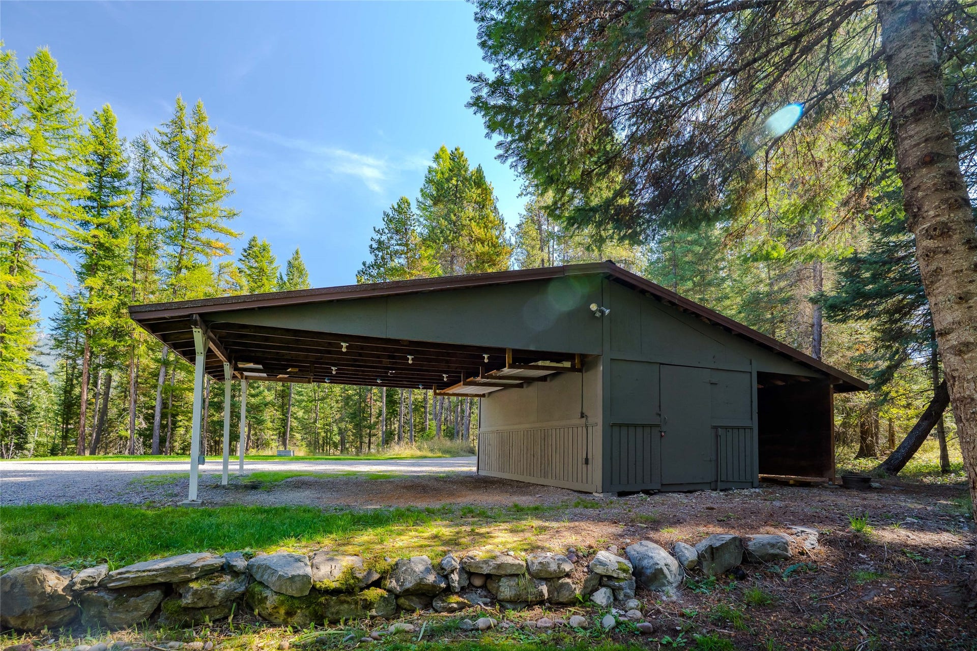 4926 Foothill Road, Bigfork, MT 59911 Carport with storage area
