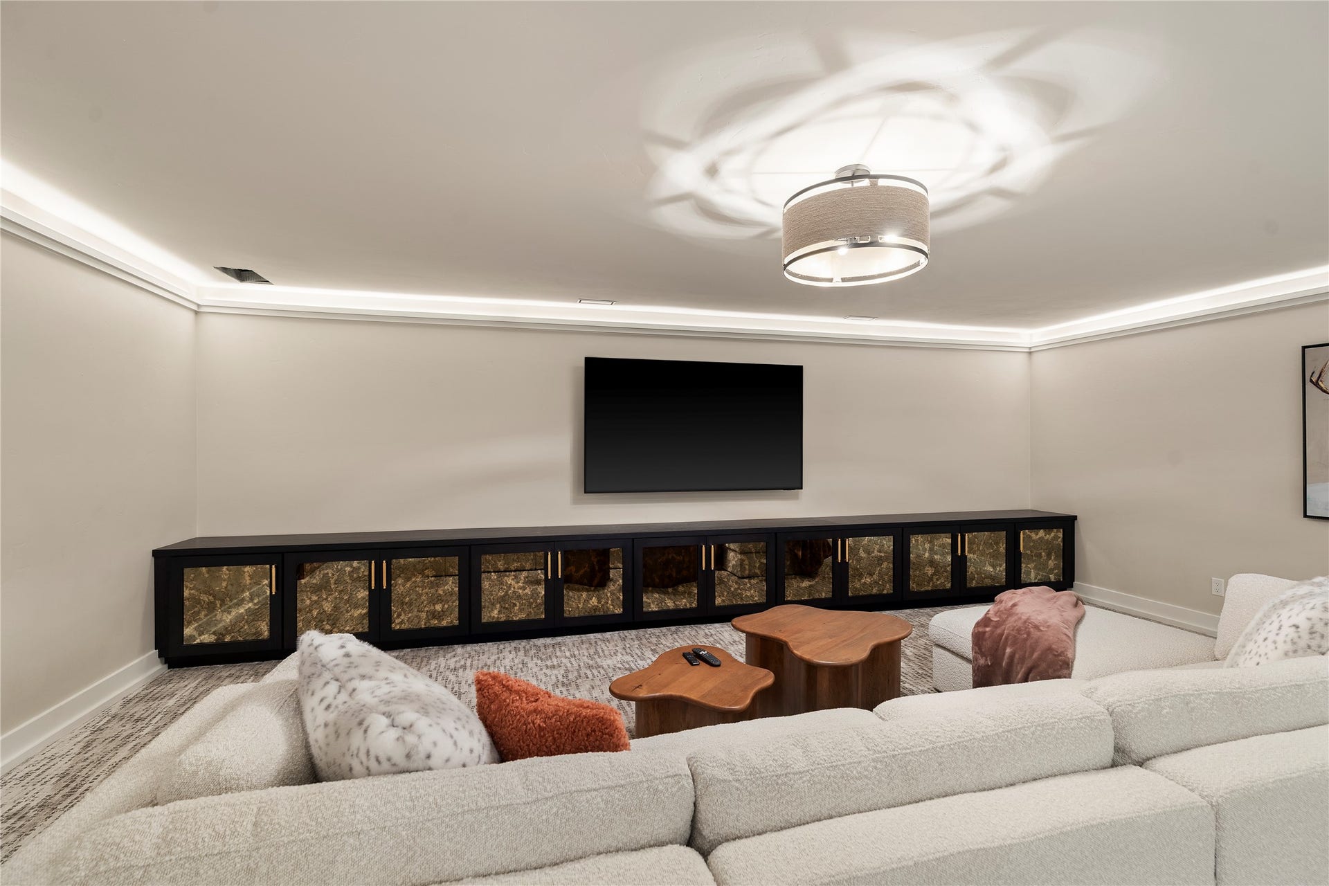 4926 Foothill Road, Bigfork, MT 59911 Lower level media room