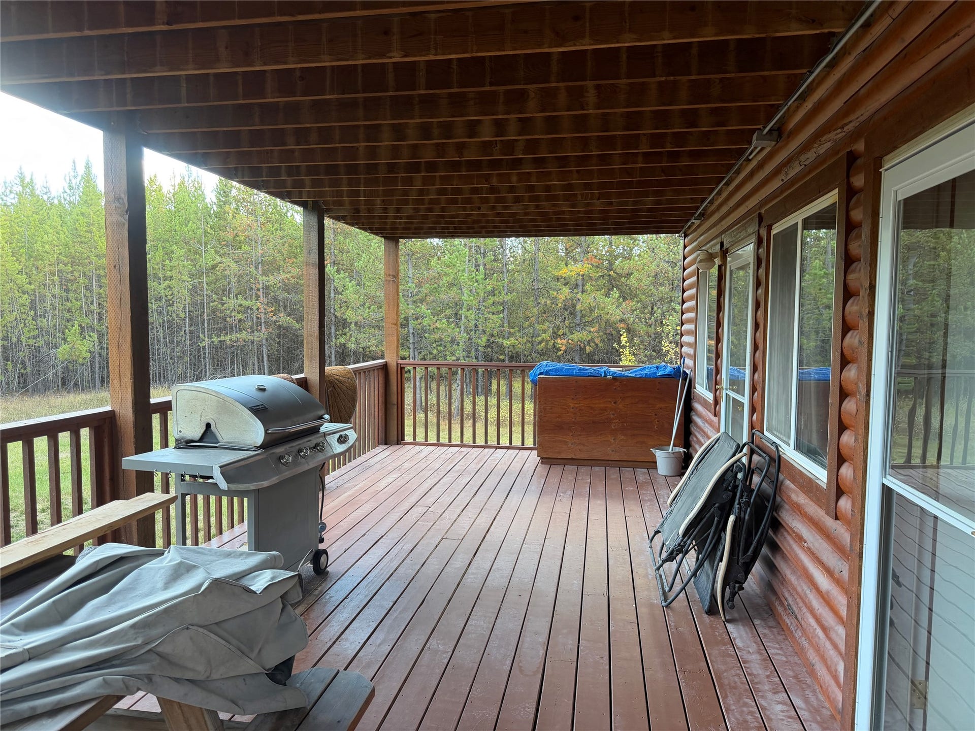10601 North Fork Road, Polebridge, MT 59928 Lower Covered Deck