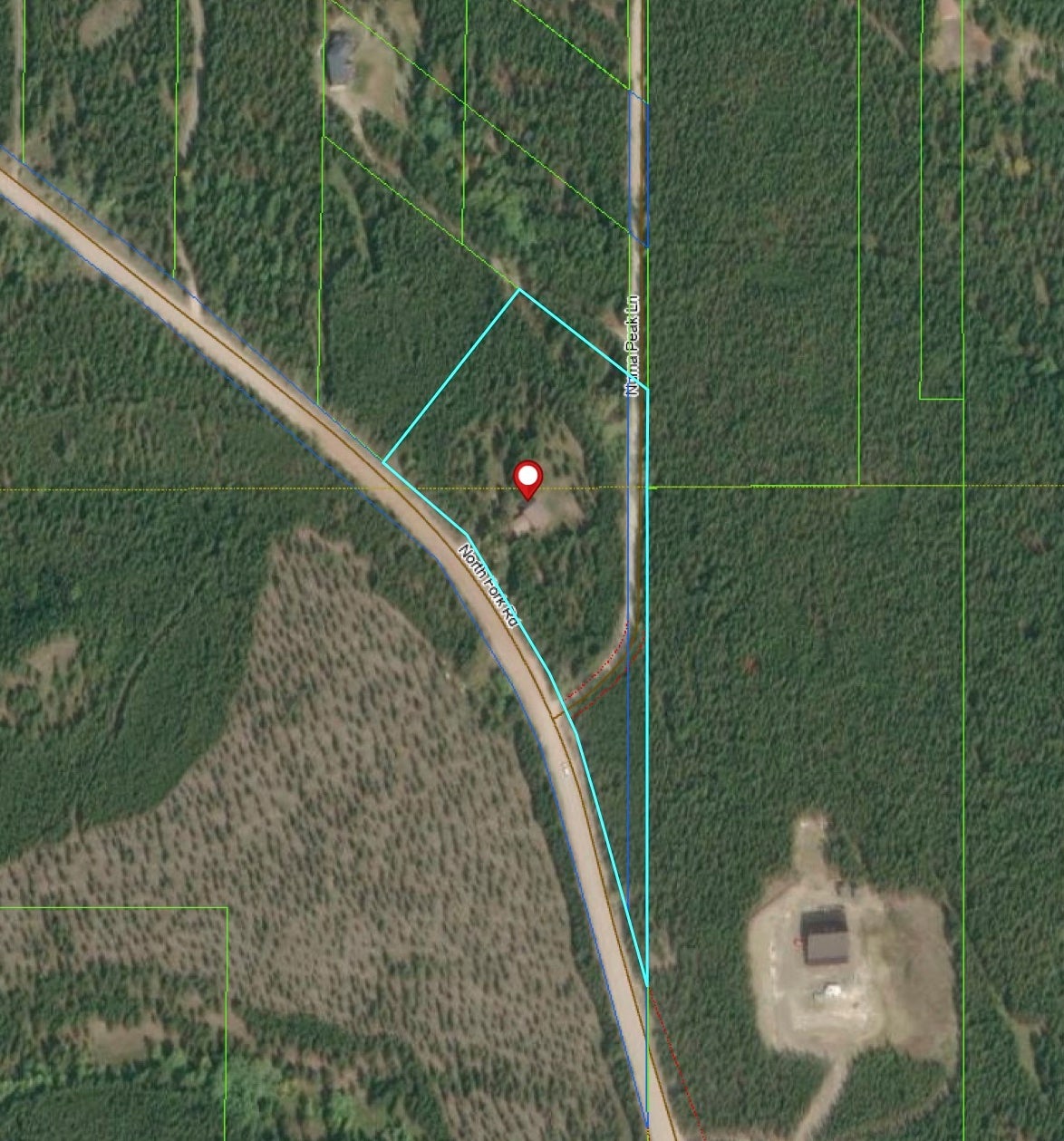 10601 North Fork Road, Polebridge, MT 59928 Satellite Map