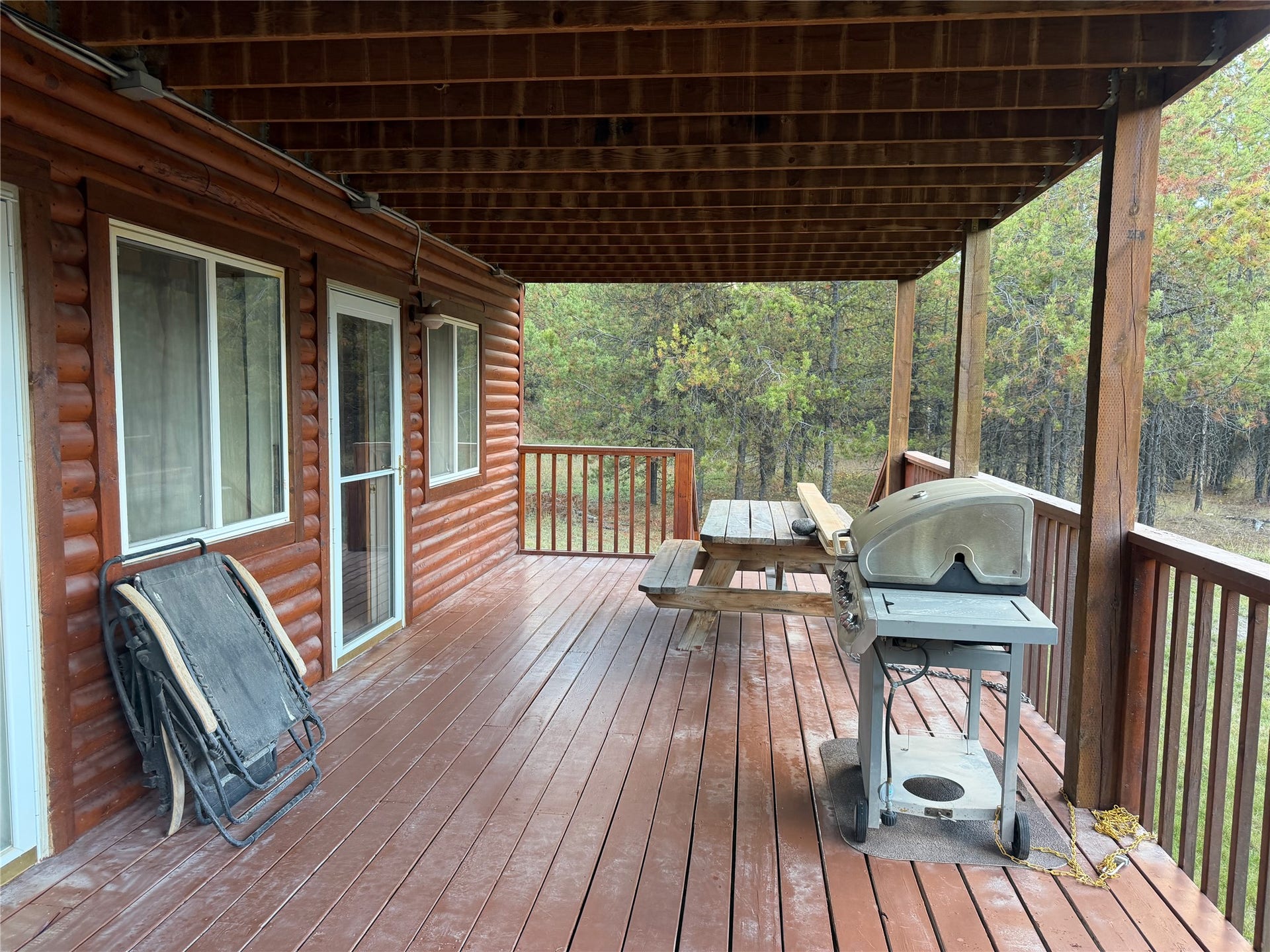 10601 North Fork Road, Polebridge, MT 59928 Lower Covered Deck