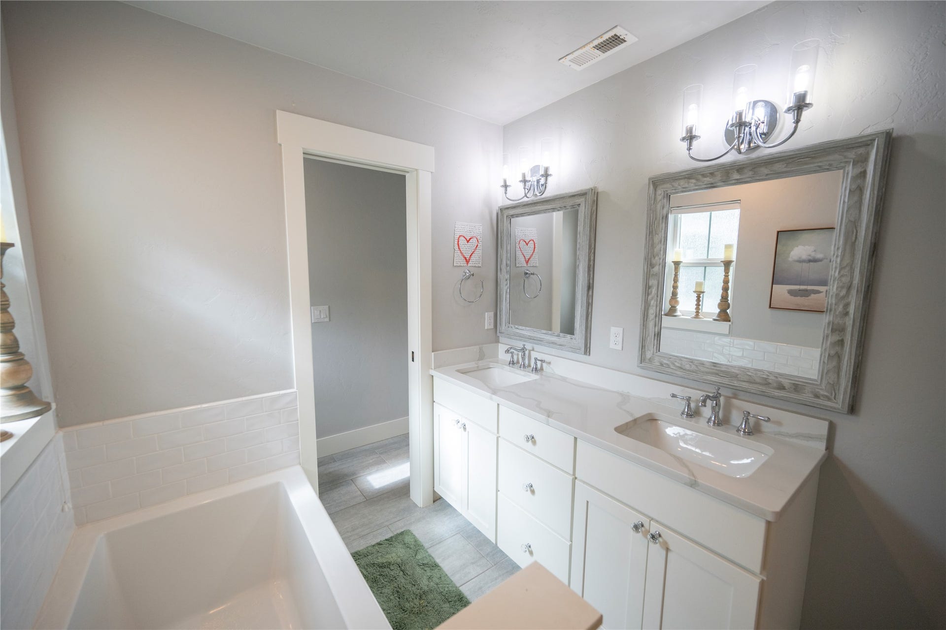 Primary double vanity sinks