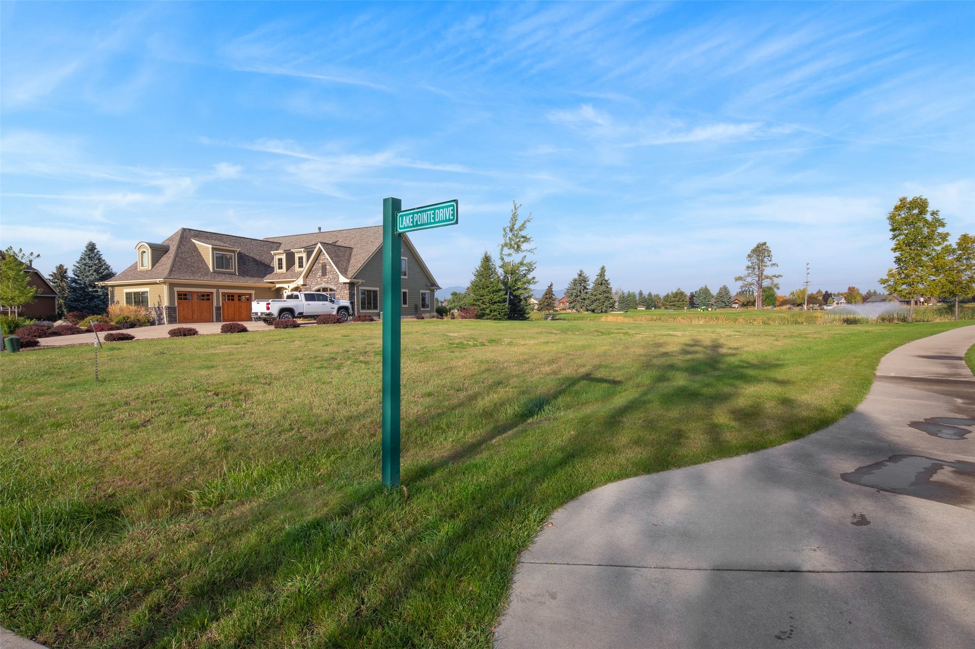 1427 Lake Pointe Drive, Bigfork, MT 59911 corner lot sign