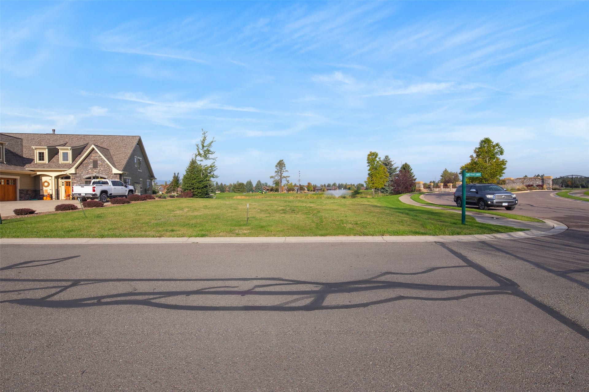 1427 Lake Pointe Drive, Bigfork, MT 59911 Facing lot from the street.