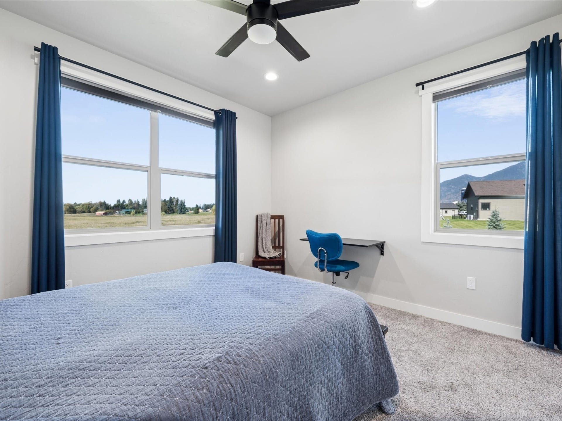 148 Fox Den Trail, Kalispell, MT 59901 Wall-to-wall carpeting, recessed lighting, and a ceiling fan