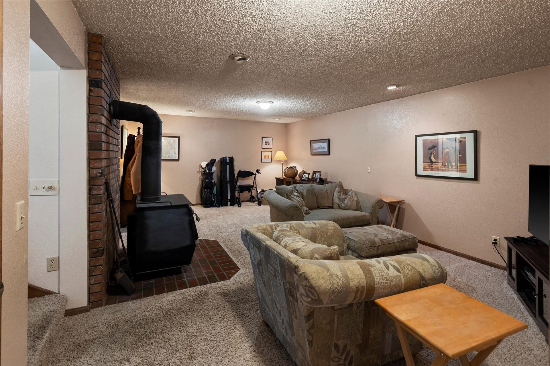 4955 Foothill Road, Bigfork, MT 59911 lower level living room