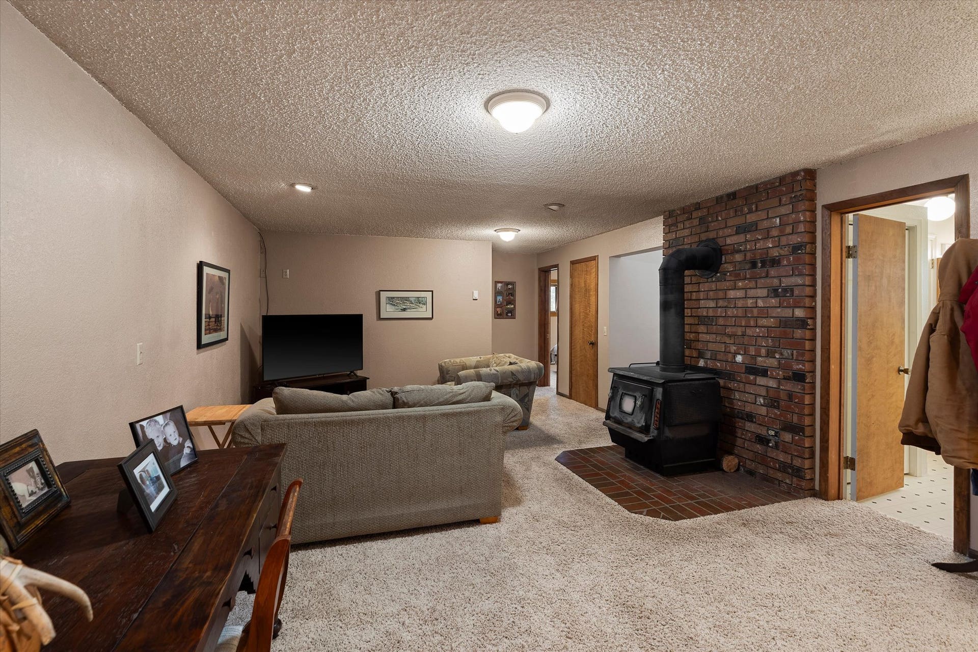 4955 Foothill Road, Bigfork, MT 59911 lower level living room
