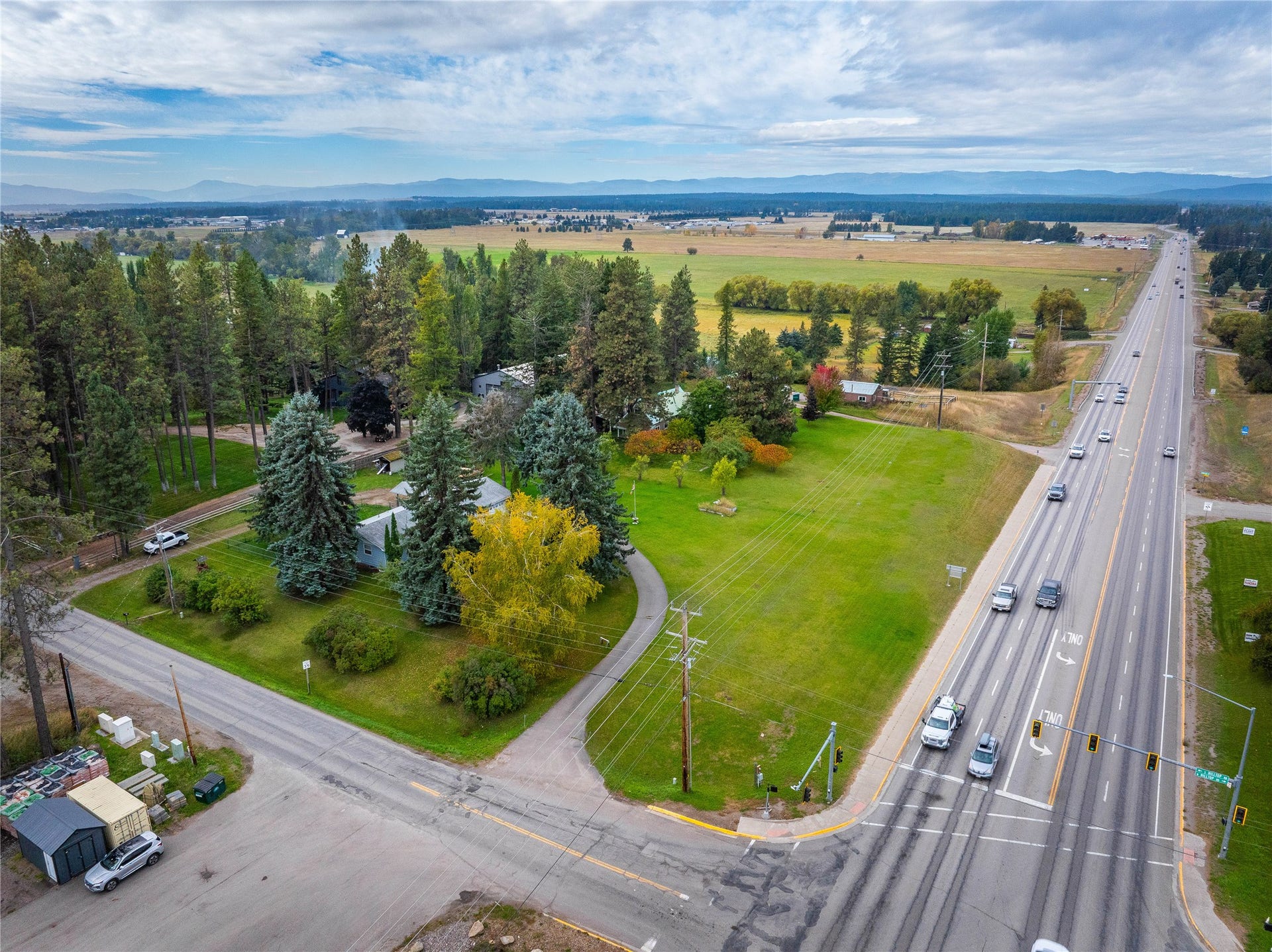 110 S Hilltop Road, Columbia Falls, MT 59912 Highway frontage and access as well as side street access