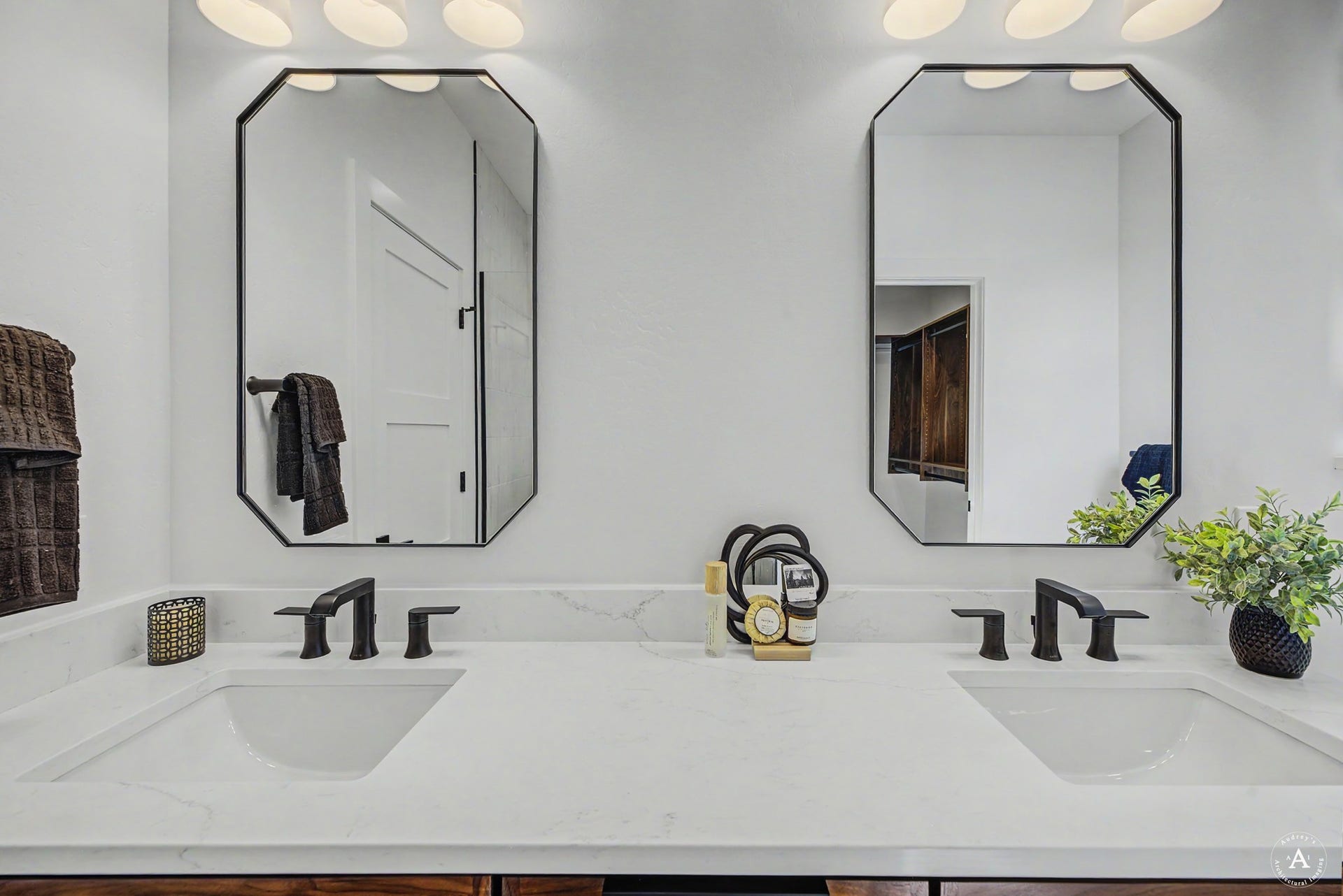 2754 Lone Chief Loop, Helena, MT 59601 Dual vanity with integrated sinks and white countertops
