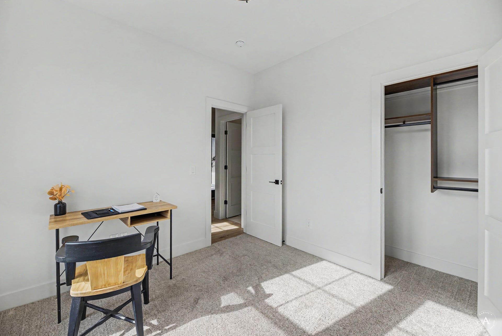 2754 Lone Chief Loop, Helena, MT 59601 Recessed ceiling lighting, white interior doors, built-in closet with dark wood-finish shelving, light-colored carpet flooring, and white painted walls