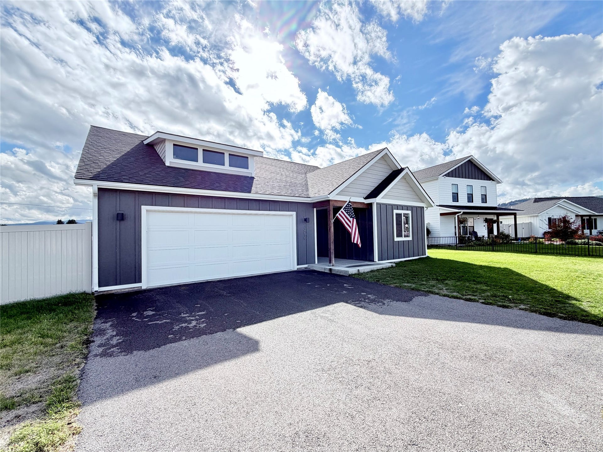 1256 Morning Eagle Drive, Kalispell, MT 59901 Side angle of front of home